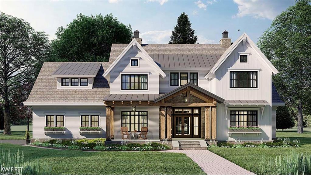 Introducing The Oakview, an architectural showcase by Big Sky Development, offered as a proposed build in The Oaks of Tyrone, Hartland School District's premier new luxury community. Set on a serene, 1-acre wooded homesite, this 1.5-story residence blends refined craftsmanship with a modern, elevated lifestyle across 2,700 sq. ft. of beautifully planned living space. Step inside to an atmosphere of understated luxury. The great room makes a stunning statement with soaring ceilings and a custom electric fireplace, creating a warm focal point for upscale everyday living and elegant entertaining. The chef's kitchen features exceptional design potential with a large walk-in pantry, expanded dining area, and seamless access to the optional covered rear porch, ideal for indoor-outdoor gatherings. The main-level primary suite is a private retreat, complete with dual walk-in closets and a spa-inspired bath featuring a 5-foot ceramic shower and premium finishes. A dedicated e-space, mudroom, and main-floor laundry add practicality without compromising style. Upstairs, three spacious bedrooms, two full baths, and a versatile loft offer a thoughtful layout for luxury family living. Choose to add the optional 285 sq. ft. bonus room to create a media lounge, fitness studio, playroom, or tailored home office. The lower level features daylight windows, presenting the perfect canvas for a future finished basement that feels open and bright. Outside, the home's maintenance-free exterior and 3-car garage elevate both convenience and curb appeal. Nestled within rolling, heavily wooded terrain, The Oaks of Tyrone offers unmatched privacy and the rare opportunity to build a fully customized Big Sky home on a true estate-size parcel. Multiple curated elevations and interior design selections allow you to refine every detail to your personal vision. Experience luxury living surrounded by nature, in one of the area's most exclusive new communities. Create the home that reflects the way you want to live.