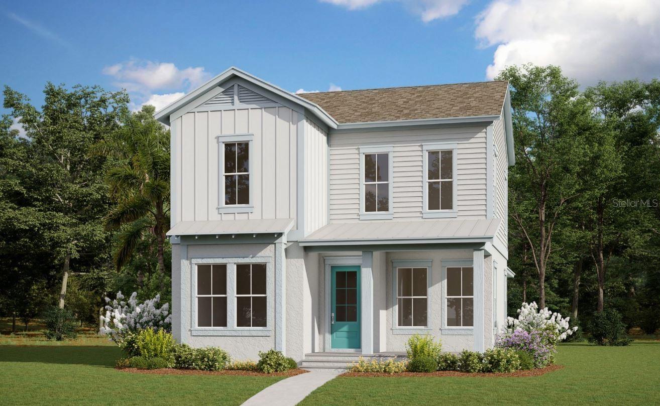 One or more photo(s) has been virtually staged. Under Construction. Sample Images This model offers 4 bedrooms, 3 Bathrooms, 2.5 Car
Garage + 760 sq ft, 1 Bed, 1 Bath Apartment. This stunning single-family home has plenty of space and many upgrades, including a gourmet
kitchen, stainless steel appliances, 42” cabinets, quartz countertops, an oversized kitchen island, tile floors throughout the 1st floor, and
carpeting on the 2nd floor. 10’ ceilings and 8’ doors on 1st floor. Living in Laureate Park gives you access to a plethora of amenities such as the
fitness center, resort-style aquatic center, tennis/basketball courts, dog parks, playgrounds, walking and cycling trails, and 1 Gig of high fiber
internet. Located just minutes from the Lake Nona Town Center, residents have access to a variety of dining, shopping, and entertainment
options, including the unique offerings of Box Park and Nona Adventure Park.