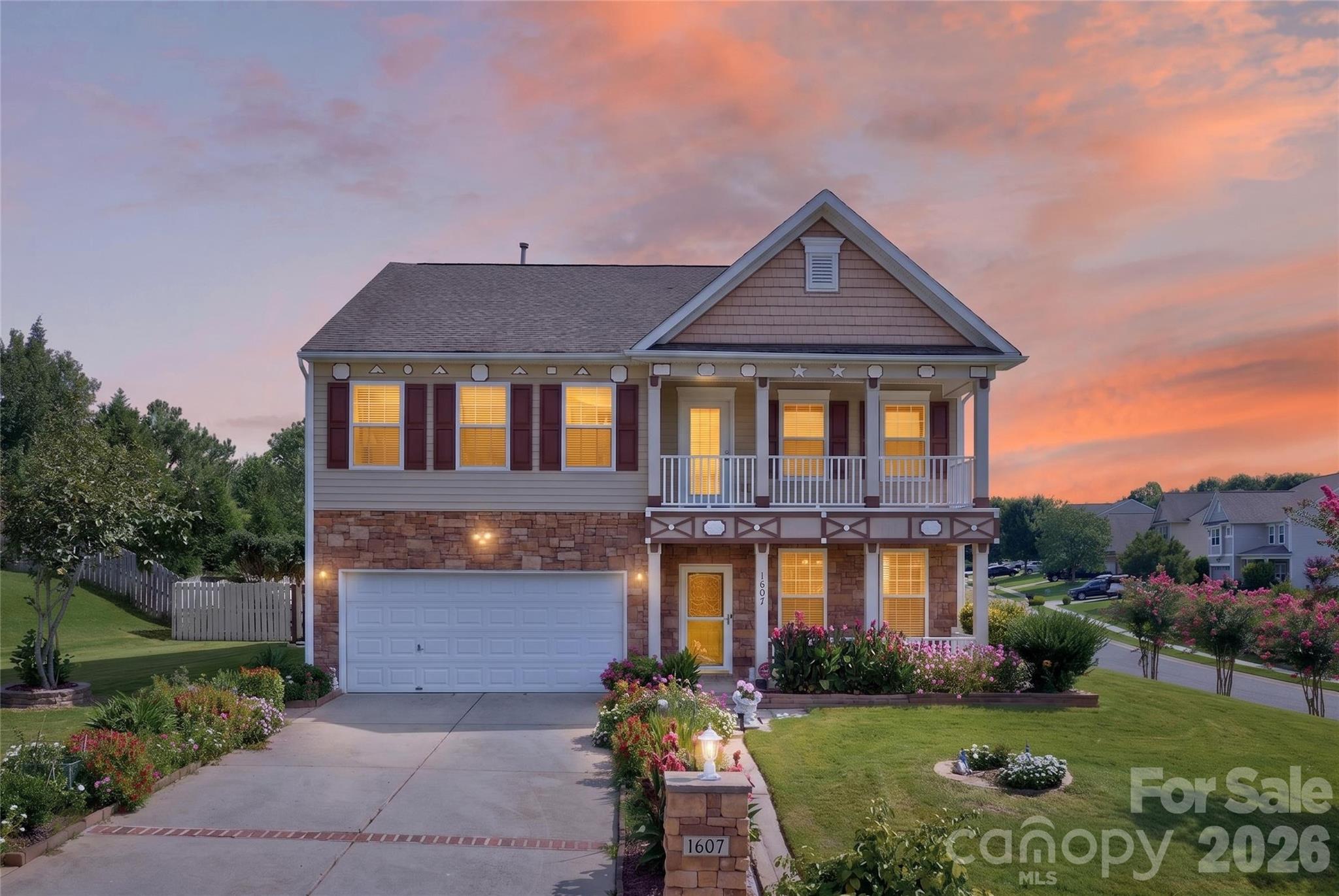 Welcome to this beautifully maintained home nestled on a desirable corner lot in one of Waxhaw’s sought-after communities. Offering a blend of comfort, functionality, and outdoor living, this home is move-in ready and ideally located near top-rated schools, parks, shopping, dining, and all that downtown Waxhaw has to offer.Inside, you’ll find LVP flooring, fresh interior paint, granite countertops, tiled backsplash and brand-new carpet creating a clean and inviting atmosphere throughout. The spacious living room features a bright sunroom, a cozy fireplace while the master bedroom highlights a tiled walk-out balcony providing an additional spot to relax and enjoy the outdoors.Step outside to a spacious backyard designed for entertaining and everyday enjoyment. A covered patio offers the perfect place to unwind, while the fire pit creates an ideal setting for gatherings with family and friends. The property also features a generously sized storage shed equipped with power, offering endless possibilities for storage, a workshop, hobby space, or additional utility.Enjoy an array of community amenities, including a swimming pool with close proximity, clubhouse, and playground. With its convenient location just minutes from downtown Waxhaw and close to parks, shopping, restaurants, and highly rated schools, this home offers the perfect combination of community living and convenience. Don’t miss the opportunity to make this well-cared-for Waxhaw home your own!