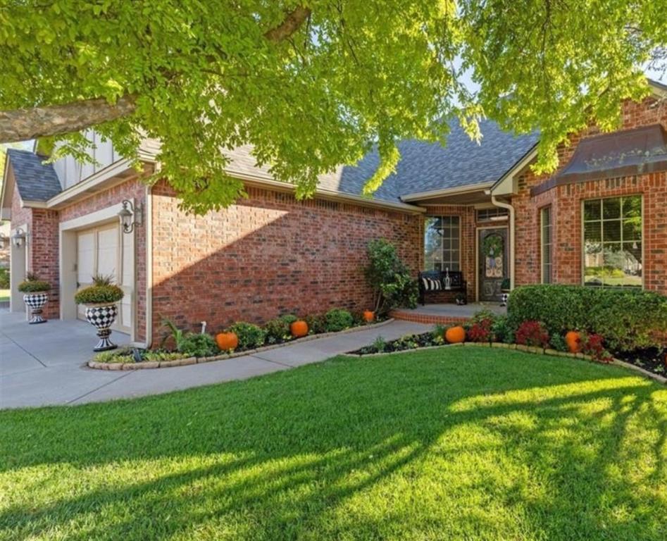 Walking distance to the award winning Deer Creek Elementary School & the neighborhood park, this one owner home in the popular Lone Oak Ridge Addition is ready to be yours! The home boasts 4 bedrooms plus a study, a sunroom, 3 car garage, & an XL in-ground storm shelter (holds 12 people). This thoughtfully designed & well maintained home has fantastic curb appeal showcasing its mature trees & landscaping & a stunning covered front porch. The entry opens to a formal dining, beautiful study, & an open concept living & dining area. The sizeable living room offers a stacked stone gas log fireplace, wood floors, crown molding, & floor to ceiling windows for an abundance of natural light. Enjoy the climate controlled sunroom off the living area which overlooks the covered back porch & backyard. This flexible space could serve as an additional sitting area or game room for children & adults alike. Spotlights of the kitchen include stainless steel professional grade Jenn-Air double ovens, a warming oven, 5 burner gas range, new dishwasher, new pendant lights, & a decorative wood vent hood. Off the kitchen is a spacious wall pantry, dedicated laundry room with sink & more storage, & a half bath. A functional split floor plan in this home ensures a private & peaceful retreat for the  primary suite. The primary suite offers a tray ceiling, wood floors, 2 walk-in closets, & a decorative built-in armoire in the hall to the suite. Upstairs is a 4th bedroom/bonus room complete with a walk-in closet, full bath, & door at the top of the stairs for privacy. The spacious covered back patio includes a vaulted ceiling with wood beams, 2 sitting areas, 2 retro ceiling fans, & is wired for television. It's perfect for cozy evenings at home or gatherings with friends & family. Homeowner updates include a new roof & gutters (July 2025), new stainless steel dishwasher, new garage door opener, in-ground storm shelter in garage, fence, & an extended covered back patio (almost an add'l 500').