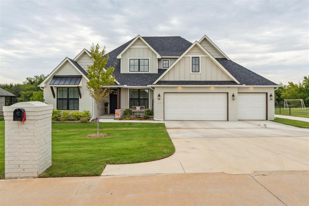 Beautiful custom built home on spacious .78 acre lot, that backs to a pond. This stunning contemporary is in pristine condition and loaded with extras, including a 1,200 sf shop! This incredible home will wow you from the minute you walk in. Numerous large windows bring the outside in and truly make this home light and bright throughout. Couple that with several different wall and ceiling treatments and you have a unique custom look that won't disappoint! The heart of the home is the large family room and open kitchen. The large family room features a cathedral ceiling with gorgeous wood beams and fireplace with built-ins on both sides. Overlooking the family room is an open chef's kitchen with spacious eating area, stainless appliances, 5-burner gas cooktop, quartz counter tops, breakfast bar and HUGE pantry! The spacious master suite is secluded from the other bedrooms and features a beautiful wood slatted tray ceiling and a master bath with garden tub, large shower with dual heads and double split vanities. The walk-in closet has the laundry room attached for the ultimate in convenience! The split plan has the secondary bedrooms on the other side of the home with a full bath. The home can be a 4 bedroom or a 3 bedroom with a study. Solid surface floors are featured throughout and there is a mud room by the garage. Other features include a tankless water heater, reverse osmosis water system and over sized 3-car garage. There is an extended patio in back to enjoy the great view! The detached shop has separate driveway, is fully insulated, climate controlled, and has a full bath and a lean to on one side. The sprinkler system covers the entire lot. Book your showing on this incredible property today. You won't be disappointed!