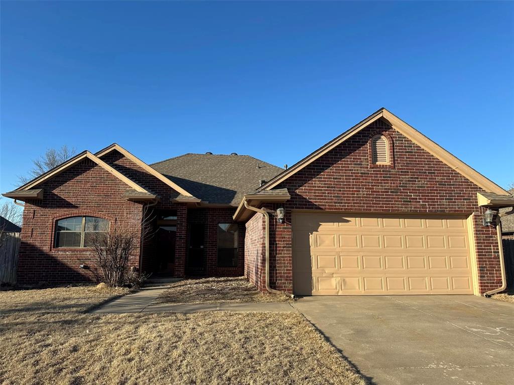 AVAILABLE IN FEBRUARY!!! Beautiful home located on the west side of Norman with easy access to I-35. The living room has a corner fireplace with a beautiful bookcase. Ceiling fans throughout, granite countertop in kitchen, gas cook stove, and oven with lots of cabinet space. The master bedroom is complete with a master bath that has not only a large tub but also a free-standing shower. For entertaining or grilling out, the backyard has a large covered patio. If extra storage is needed, there is a shed in the backyard. The home is within walking distance from the elementary school and has a neighborhood swimming pool. This is a no-pets and non-smoking home. The security deposit is $2,000. The new lease will go through May 31, 2027. This home will be painted on interior before new tenant moves in.