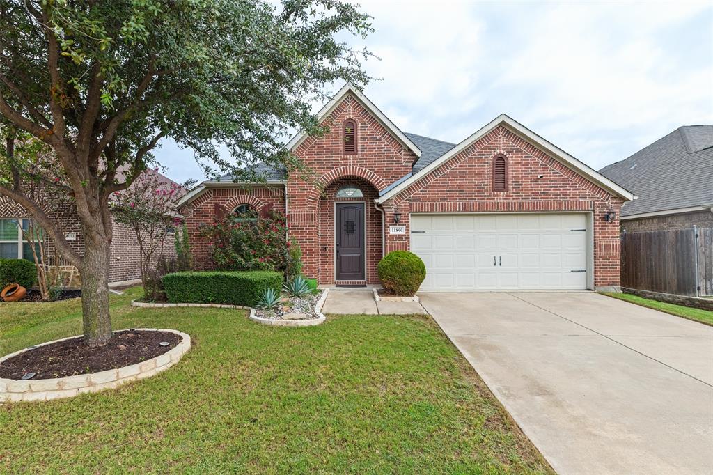 Welcome to this beautifully maintained home in the heart of this gated community.  Fresh interior paint and new carpet create a clean canvas, while wood floors bring warmth to the formal living and dining room.  French doors introduce a dedicated study that keeps work, hobbies, or homework pleasantly contained. In the kitchen, granite countertops pair with an island, breakfast bar, electric cooktop, separate oven, refrigerator, and spacious pantry. There is room to prep and serve without missing the conversation.  The primary bedroom offers a relaxing retreat with dual sinks, a separate shower, garden tub, and large walk-in closet. A separate laundry room features built-in cabinets and a drip-dry rack, while the mudroom provides a practical landing spot for bags and shoes.  Beyond the extended covered patio, the swimming pool delivers resort-worthy fun with waterfalls, led lighting, a swim-out ledge, and in-pool bar stools—because refreshments taste better without leaving the water. A built-in gas grill keeps cookouts close at hand, and an eight-foot board-on-board fence adds backyard privacy.  Additional highlights include a new HVAC in 2025 plus a two-car garage with epoxy flooring.  Vivint security system included.  Little Elm Park and Lake Lewisville are just minutes away.  Arrange a private tour today.