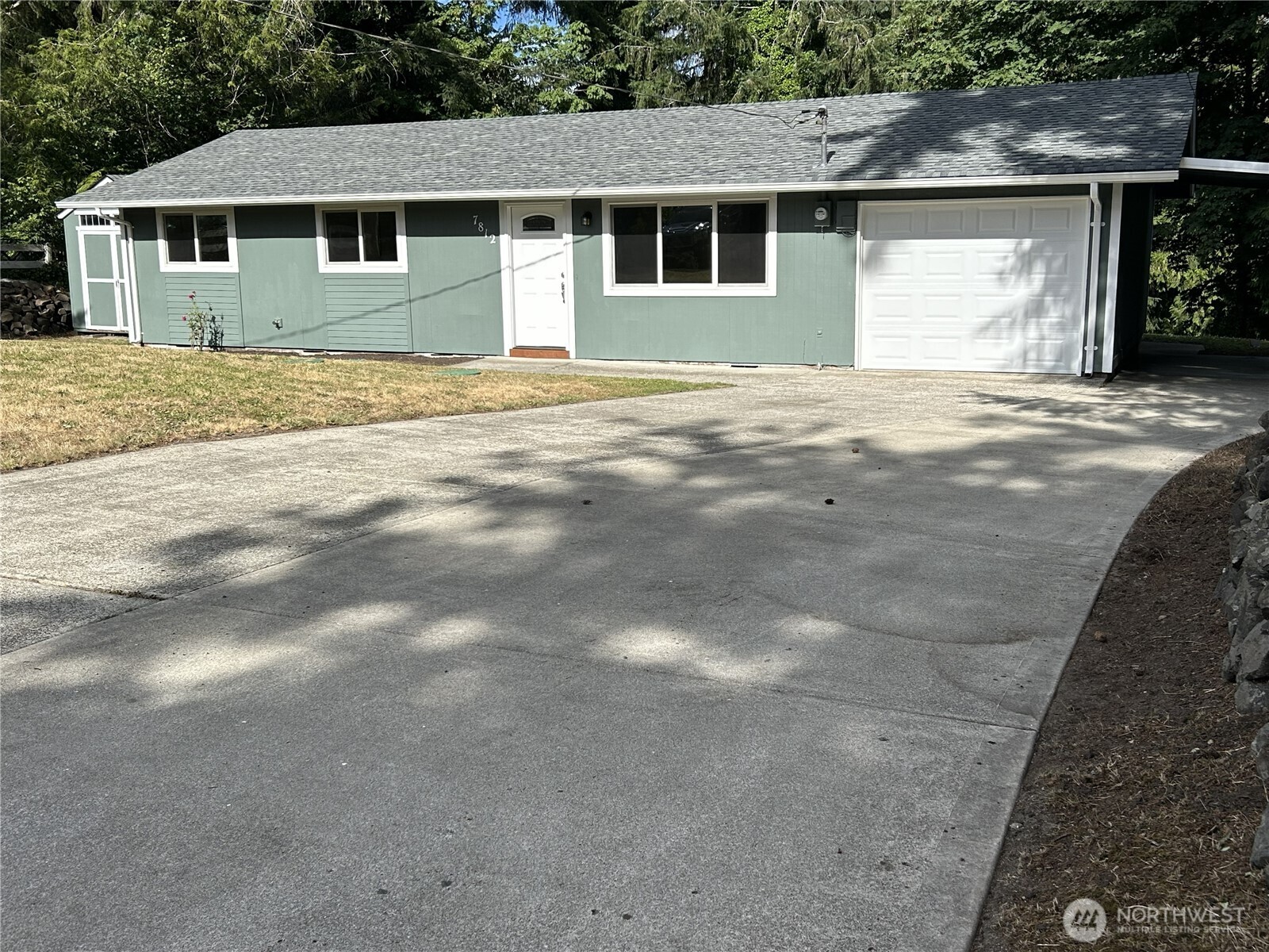 Nicely updated rambler in Evergreen Shores, comes with community pool and Black Lake access. Nice layout with plenty of room to stretch out. Large primary bedroom. Big living room. 5 piece bathroom with tile flooring and jetted tub. New laminate flooring with carpet in the bedrooms. Nice kitchen with tiled backsplash and new appliances. Large Trex deck. New roof. Freshly painted(inside/out). New carpet. New garage door, shed and more. Lots of paved parking with room for a boat and toys. Come take a look at this gem!