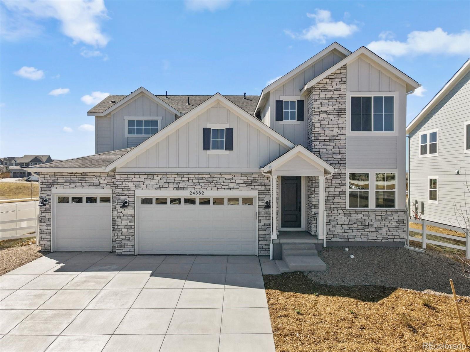 Stunning 5004 Plan. This beautiful home offers 2,840 sqft of spacious living with an additional 1,299 sqft of unfinished basement space ready for your personal touch. Featuring 5 bedrooms, with 4 located upstairs and one conveniently situated on the main floor, this layout is perfect for families of all sizes. Enjoy the open-concept design with a large kitchen island, 42" cabinets, and plenty of room for entertaining.Situated on a desirable corner lot, this home includes an oversized 3-car garage with a service door for added convenience. Don't miss out on the opportunity to make this gorgeous home your own