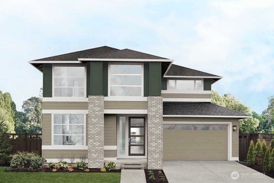 MainVue’s Tolt River Terrace, just 12 miles from Redmond, offers trails, rivers, & parks. The Lotus is a modern home w/ spacious interior. Begin at Foyer, where an arterial hallway introduces the Home Office & Multi-Purpose Room before leading to the heart of the home: the Great Room, Dining Room, & Gourmet Kitchen w/ 3cm Quartz counters, frameless cabinets, & stainless-steel appliances. Upstairs, Leisure Room connects 3 secondary bedrooms & luxurious Grand Suite w/ a walk-in Dressing Room, frameless shower, designer free-standing tub, & 3cm Quartz vanities. Customer registration policy: Buyer’s Broker to visit or be registered on Buyer’s 1st visit for full Commission or commission is reduced.