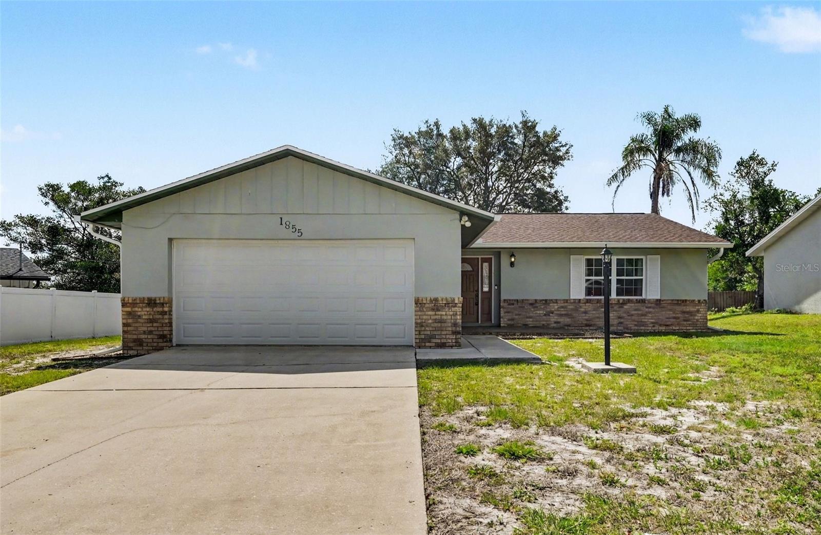 Move-In Ready Home with Major Updates!  Three Bedroom/2 BathWelcome to well-maintained home featuring numerous recent upgrades. Major improvements include a new roof (2022), new A/C system, new electric panel, new garage door, and new gutters—big-ticket items already taken care of for the next owner. Updated kitchen with solid wood cabinets.  SOLAR powered house.  Average bill $30.The home features a functional layout with a bright living space and a kitchen offering ample cabinet and counter space. The bedrooms have been updated with new luxury vinyl plank flooring, providing durability and a modern look. Bathrooms have been refreshed with new toilets and vanity, adding to the home’s overall appeal.Situated on a spacious lot, there is plenty of room to enjoy outdoor living, entertain, or personalize the space to your needs.Conveniently located near parks, shopping, dining, schools, and major roadways, this home offers easy access to I-4, Orlando, Daytona Beach, and surrounding areas.A great home for a primary residence, first-time buyer, or retiree.   Don’t miss out on this great opportunity!!!!