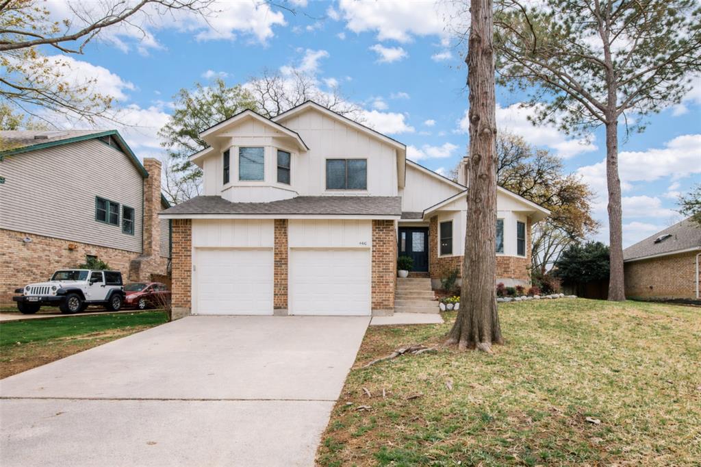 Rare find in Hidden Creek Estates! This stunning 4-bed, 2-bath split-level home with a finished basement offers nearly 2,500 sq ft of one-of-a-kind living. Soaring vaulted ceilings, skylights, and an open floor plan fill every space with natural light. Recent updates include new flooring and upgraded kitchen and bathroom counters - creating a beautifully updated, move-in ready feel while preserving the home's unique character.Multiple living areas across a fantastic multi-level layout, decorative lighting, and a loft make this home as comfortable as it is distinctive. The massive .37-acre cul-de-sac lot is the ultimate outdoor retreat - enjoy the expansive deck, cozy fire pit, and beautifully landscaped backyard with full sprinkler system. Plenty of room to add a pool and make it your own private oasis. Tucked away on a quiet cul-de-sac with easy access to freeways, shopping, and dining. This one truly has it all!