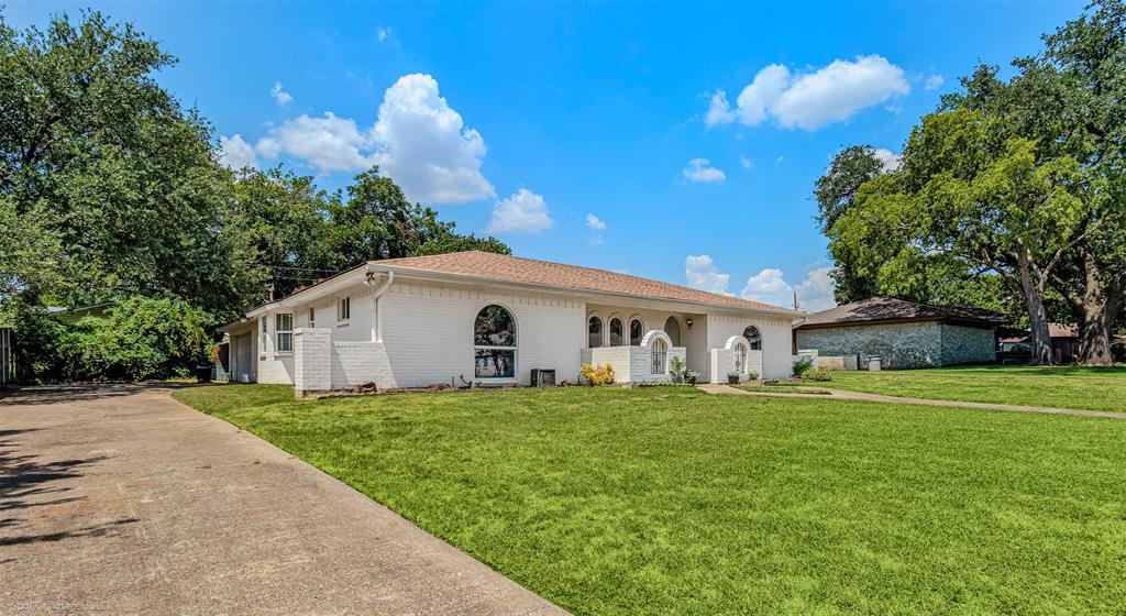 This stunning residence offers the perfect combination of comfort, style, and functionality.  All original windows were replaced with energy efficient vinyl windows!  New water heater and new toilets in 2025!   Nestled in a desirable neighborhood, this property is packed with features that cater to modern living and entertaining.  Step inside & you're greeted by the warmth and charm of luxury plank vinyl wood flooring that flows throughout the main living area into every bedroom.  The formal living room, situated just off the entryway, presents a versatile space perfect for use as a home office, game room or convert it to a 4th bedroom!  The split-bedroom floorplan ensures privacy for the master suite, which boasts ample space, a walk-in closet, and an en-suite bathroom. The two additional bedrooms are generously sized and share a well-appointed second bathroom, ideal for family or guests.  Whether you're hosting dinner parties or enjoying casual family meals, this space is designed to bring everyone together.  The bright open kitchen & dining with bay window includes an abundance of storage.  Step outside to your personal oasis! The backyard features a sparkling diving pool, perfect for cooling off during hot summer days or entertaining friends and family. The covered patio & wood sunning deck provide a perfect retreat for relaxing, dining, or enjoying a morning coffee.  Expansive driveway offers plenty of parking, making it ideal for multiple vehicles or accommodating guests. With its thoughtful layout, neutral finishes, and exceptional outdoor amenities, this home is perfect for creating lasting memories. Convenient access to Hwys 121, 183 & 26 through Colleyville. Walking distance to Elementary & minutes from the Jr High & High School! 3.5 miles from the new HEB Grocery location & Glade Parks!  Seller can close quickly