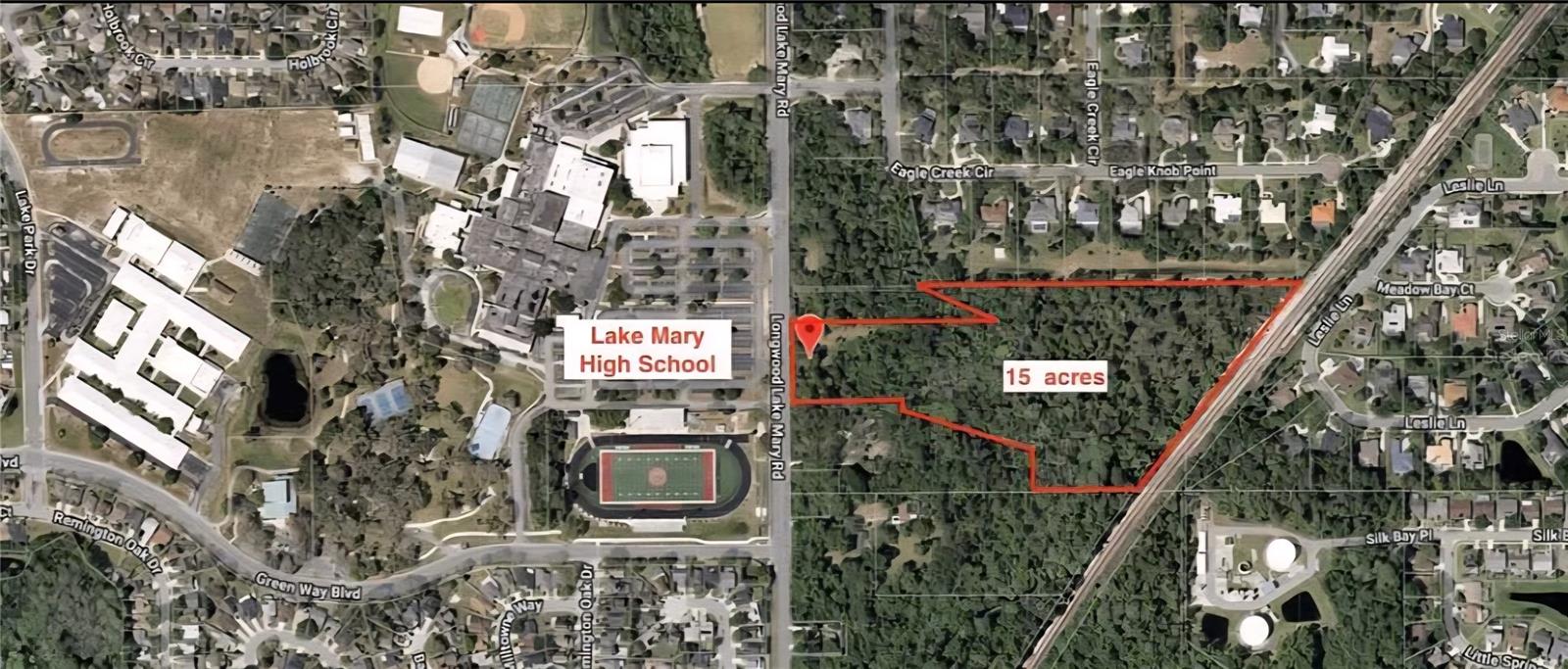 Major price improvement! The city does not want developers coming in on this property, but it would make an exceptional private estate or family compound. Discover one of the last remaining large parcels in desirable Lake Mary with over 15 acres of natural beauty and possibility. Perfectly situated across from Lake Mary High School, this serene retreat offers approximately 8.59 acres of uplands and 6.59 acres of protected wetlands, all just moments from shops, dining, and I-4.A 768 sq. ft. 1-bedroom, 1-bath structure currently sits on the land and could be used to minimize impact fees, but the true value lies in the acreage and prime location. With A-1 zoning and Rural Residential future land use, any subdivision or development plans would require city approval.Whether you’re seeking to design your own private oasis surrounded by nature or invest in one of Central Florida’s most sought-after communities, this property offers a rare opportunity to own a piece of Lake Mary’s legacy. The seller has completed a wetland delineation and a survey. Available upon request. Don't let this opportunity slip by, call me for your private showing.