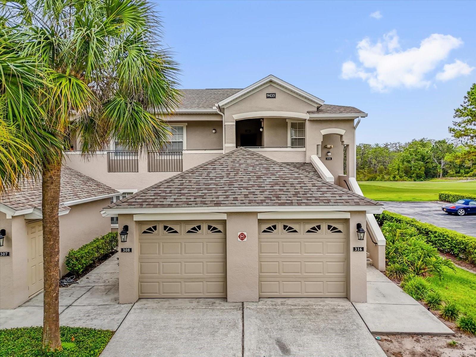 Under contract-accepting backup offers. **MOTIVATED SELLER. BRING AN OFFER**Welcome to your next opportunity. Pride in home ownership beams with this ***RARE 2 bedroom 2 bathroom GROUND FLOOR, END UNIT, ***located in the desirable community of Northshore at Lake Hart in Lake Nona. The unit is in a gated community and sits on the NORTH SHORE GOLF COURSE. Walk in with no worries **AC 2023 WATER HEATER 2020** Upon entry you are greeted with tall ceilings, an array of oversized windows and tons of natural light. Prepare to be impressed with the feeling of refreshment upon entering the space. Whether you are looking for your next investment opportunity, or a relaxing escape, this condo offers the best of both worlds. The open floor plan is a smooth flow from start to finish. The space is thoughtfully planned to accommodate all needs - dining room, kitchen nook, screened in patio, and indoor laundry closet. Each bedroom is neatly tucked away to one side of the home creating privacy and even giving the guest bedroom a suite-like feel. The property also boasts a den/ study that can be easily made into a THIRD bedroom or an office, your choice.  Let us not forget about the DETACHED ONE CAR GARAGE with guest parking a few steps away. AMENITIES: water bill is covered by the HOA, 2 resort-style pools, playground, tennis courts, dog park, baseball field, fishing pier/dock on Lake Hart, fitness center, 18 hole professional golf course, and biking distance to the elementary school. LOCATION: easy access to major highways and minutes to Orlando International Airport, Medical City, USTA, Lake Nona Town Center and more! The unit has been freshly painted, waiting for your personal touches. You will love where you live. Do not wait and schedule a private showing today! **one or more photos have been virtually staged**