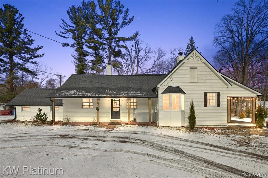 Charming 5-acre farm offering the perfect blend of country living and modern upgrades. The beautifully remodeled historic farmhouse features a gourmet kitchen with heated floors, white beadboard cabinetry with pull-out drawers, a classic farm sink, wood countertops, wide-plank flooring throughout most rooms, and stainless steel appliances. A convenient first-floor laundry is located just off the kitchen and includes a brand-new washer and dryer. Improvements include a new roof and gutters on both the house and garage (2025), Trex decking, and lush landscaping with a fruit tree orchard. Equestrians will love the state-of-the-art, solar-powered Monitor-style barn with three spacious horse stalls—true luxury living for your horses. Ideal for personal use or a potential boarding business for extra income. Enjoy scenic wooded trails perfect for leisurely walks or horseback rides, with plenty of room remaining for other animals. All of this is just a short drive to downtown Algonac and everything Lake St. Clair has to offer, including parks, shops, and exciting new dining options. A truly special property—perfect for horse lovers or anyone seeking a peaceful yet connected lifestyle.