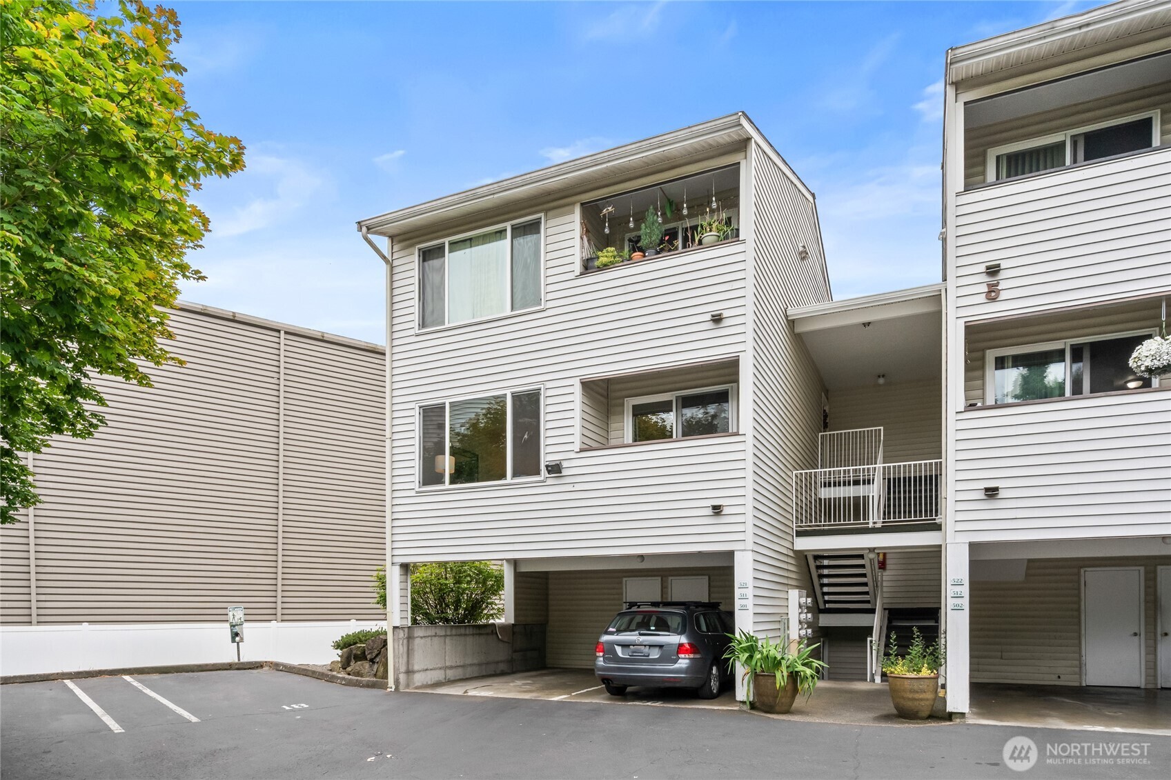 Live the easy life in this move-in ready gem nestled in Shoreline Village! This bright and stylish 3-bedrooms, 2-bathrooms condo is a special place to call home. Open floor plan and all the comforts needed to relax and entertain. Nice features throughout and home has new carpet, new lighting, fresh coat of paint, vent fans and more — just unpack and enjoy. Savor time on the private deck and soak in the fresh air, perfect for morning coffee or a sweet space to wind down with an evening beverage. Kitchen with breakfast bar and stainless steel appliances, dining room, living room, and in-unit full-sized washer & dryer. The primary suite offers a serene ensuite escape. 1-car assigned parking is a plus. Close to shopping, coffee shops, Burke-Gilman Trail, effortless freeway access, Mountlake Terrace Light Rail Station and the highly rated Shoreline School District. This is the lifestyle upgrade you've been waiting for in a home that easily checks off many boxes!