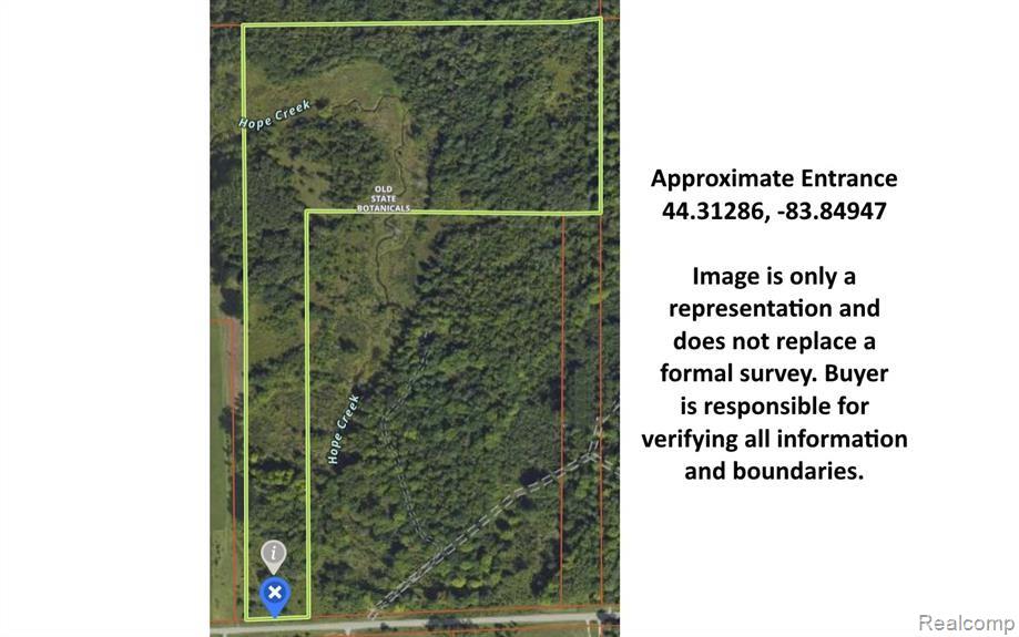 All showings must be scheduled and accompanied by a licensed agent; prior permission required for unaccompanied access. Discover this serene approximately 43-acre parcel nestled in the woods of Whittemore, Michigan, on the north side of Old State Road, west of M-65. This vacant residential flag lot in Reno Township, Iosco County, offers ultimate privacy with a gated entrance and a long driveway leading to its secluded core. Featuring varied terrain, a mix of hardwoods and conifers, and the gentle flow of Hope Creek, it's been a favored hunting ground for years, with sightings of deer, bear, bobcat, coyote, turkey, and plentiful small game. Ideal for continuing as a hunting retreat or crafting a custom secluded home. Envision crisp autumn mornings amid rustling leaves, where rolling hills provide natural vantage points for thrilling hunts or tranquil walks. Forge your own paths along the creek, immersed in Michigan's wild beauty, spotting elusive wildlife in the dappled sunlight. Just a short drive from Lake Huron's pristine shores and the iconic Au Sable River, dive into year-round adventures like boating, fishing, kayaking, or cross-country skiing across Iosco County's vast forests and waterways. Explore nearby Tawas Point State Park for sandy beaches and birdwatching or hike the renowned Corsair trails and Loon Lake paths for breathtaking views. Whether pursuing game or envisioning a peaceful cabin, this land promises timeless serenity and endless exploration in Northeast Michigan's natural haven.