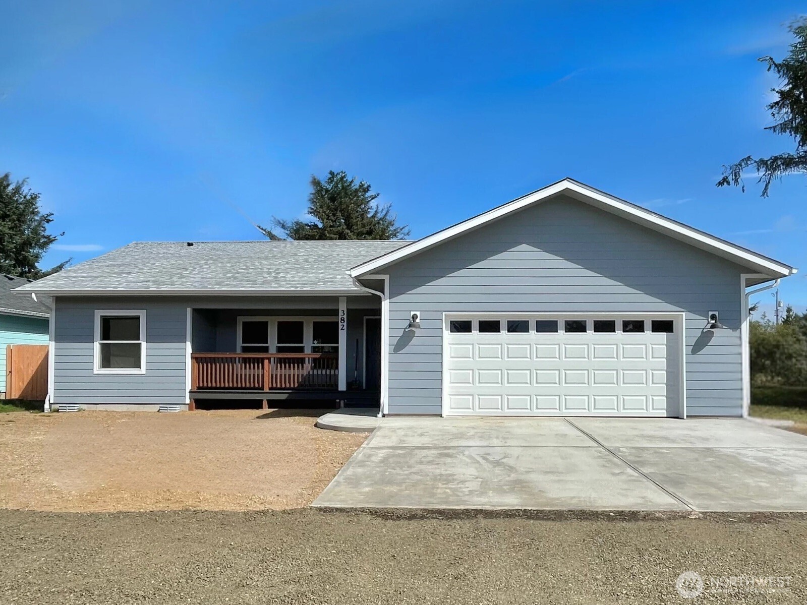 2025 BUILT HOME in a Great Location near the Butterclam St Access Path. This 3 Bedroom, 1.75 Bath home is spacious w/ 1,416 sq.ft. & a large 2-car Garage. Enter into this lovely new home from the Covered Front Deck. Open Great Room design with Vaulted Ceiling and LVP flooring throughout. The beautiful Kitchen features quartz counters, Eating Bar, plenty of cabinets, & equipped with all appliances. Slider off the Dining Room leading to the Rear Deck with composite decking. Desirable split floor plan with the Master on one side & the other 2 bedrooms on the other side of the home. Huge Master Bedroom with ceiling fan, and an en-suite bathroom with a walk-in tiled-wall shower. Laundry Room (with stackable W/D) leads out to the finished Garage.