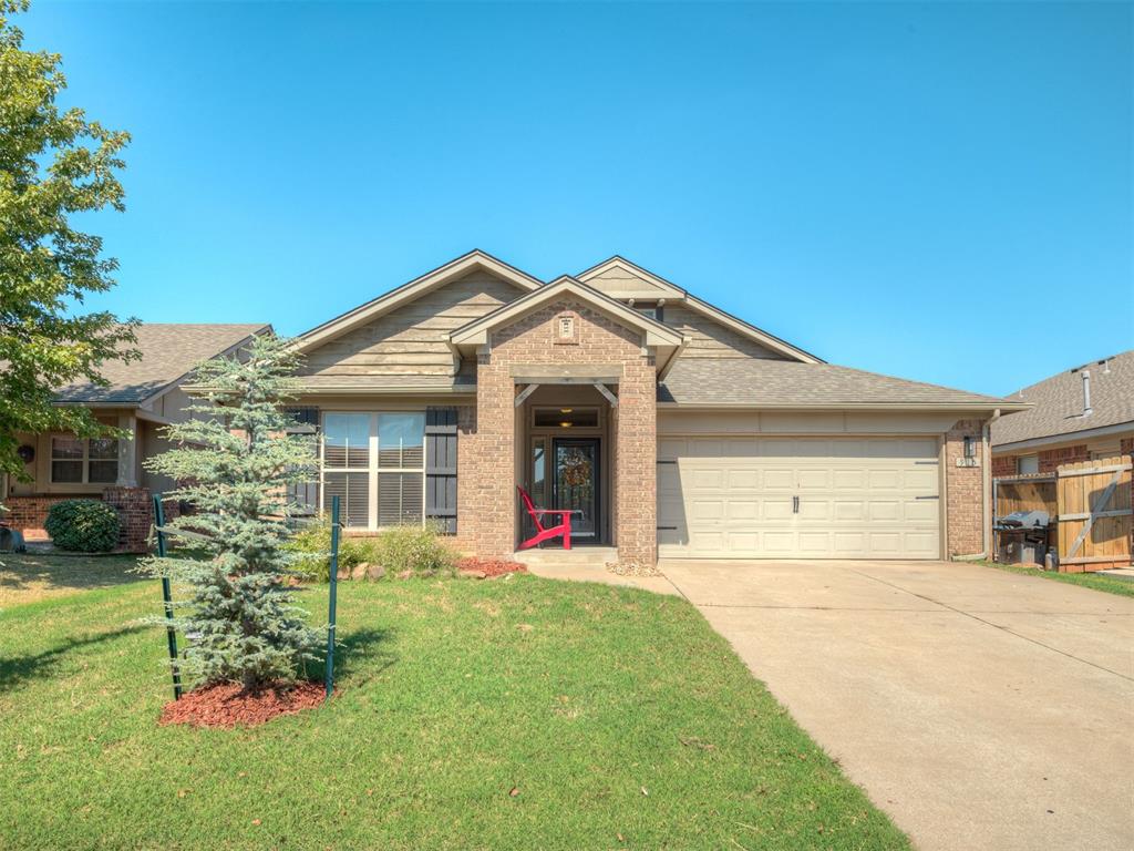 Welcome to 915 Eaglerock Ln in Norman’s Greenleaf Trails Addition! This 4-bedroom, 2-bath home offers 1,813 square feet with a thoughtfully designed split floorplan. The spacious primary suite is tucked away at the front of the home, featuring dual vanities, a relaxing soaking tub, and a walk-in closet. At the opposite end, three additional bedrooms and a full bath with double vanities provide room for family, guests, or a home office. The open living, dining, and kitchen areas flow seamlessly together, creating an inviting space for everyday living and entertaining. LVP flooring adds style and practicality, while the kitchen stands out with beautiful quartz countertops, a glass tile backsplash, and a gas range. A conveniently located laundry area connects the kitchen to the garage. Recent improvements include a new smart thermostat in 2024, a whole-home surge protector and updated electrical panel in 2025, new dishwasher in 2025, new lights and dimmers, and a roof replaced in 2021. Outside, enjoy the covered back porch, a generously sized backyard, a storage shed, and attractive landscaping featuring native plants. Greenleaf Trails residents also enjoy neighborhood walking trails and pocket playgrounds. With a functional layout, stylish finishes, and inviting outdoor space, this home is ready for its next chapter!