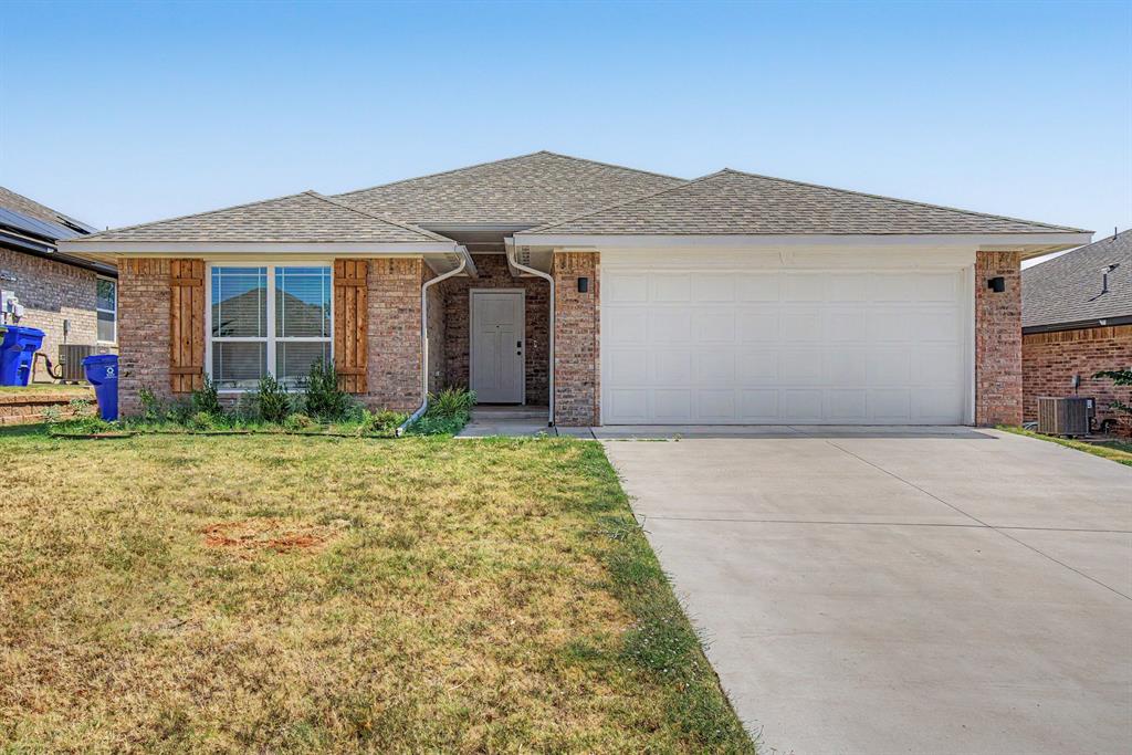 If you are looking for a "deal", this is it!  Beautifully designed home offers modern style and comfort.  Featuring sleek finishes and fixtures throughout, this lovely home includes a spacious two-car garage, granite countertops and an inviting open layout.  The large master suite has a stunning bathroom and oversized walk-in closet that leads right into the utility room.  Washer, dryer & refrigerator are meant to stay.  This is a no-pets & non-smoking home that is better than newly-constructed with a brand new stockade wood fence & metal posts.  A lovely patio and the exterior of the home boasts cedar wood shutters.  Perfectly located close to shopping, OU & Tinker.  Easy access.  Priced below the comps for a quick sale.