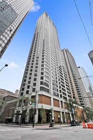 Sensational high floor corner unit with N, S and E views of the lake and city! Very spacious (2000 sf) and elegant LR, adjoining DR with panoramic views, the kitchen was updated with granite countertops, wood cabinetry, breakfast nook with gorgeous views for your morning coffee, in-unit washer/dryer, GE Profile appliances, Bosch DW, crown molding throughout. 3 bedrooms all with marble bathrooms and granite countertops. Wake up to N & E views of lake from the primary bedroom. 2nd bedrm is ensuite for your guests comfort. 3rd bedroom has a built in desk and shelving, perfect for your office! There is ample storage with large windows throughout the unit. This owner has installed a heating element in the air handler so you get heat and air conditioning through the forced air system. There is radiant heat as well but this is a great upgrade! Amenities include EV Charging in garage, fitness center, indoor pool, whirlpool, sundeck with bbq grills, sauna, storage and bicycle storage. The price includes 1 first floor garage space! The building has excellent 24 hour doormen and garage staff to meet your every need! One of the only buildings with FREE GUEST PARKING!  Come check it out!