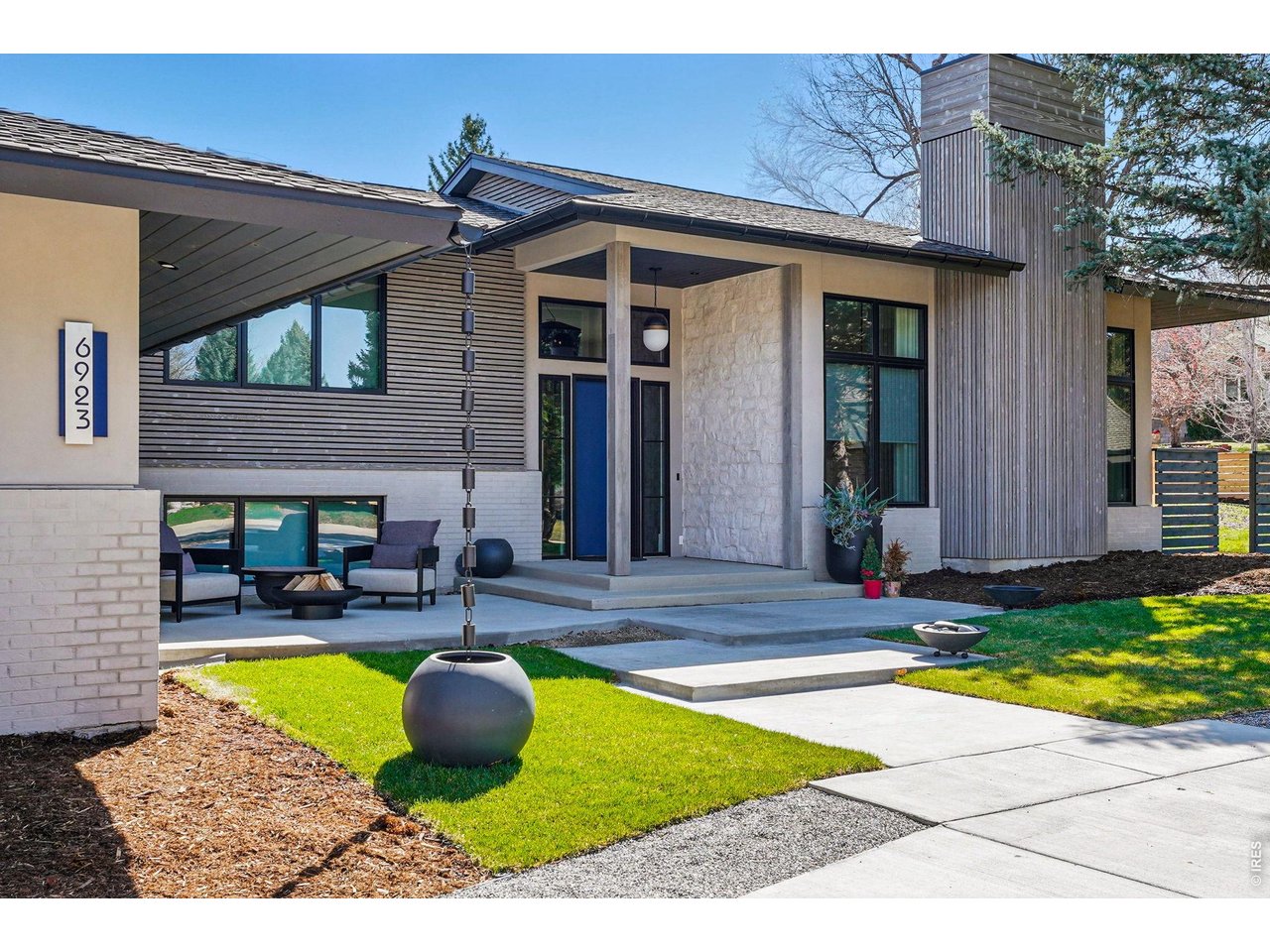 6923 Hunter Pl: elegant newly renovated home in one of Boulders best neighborhoods. Located on a quiet street in the coveted Boulder Country Club area this beautiful sun-filled home welcomes you with 3500 sq. ft. of designer elements throughout. Soaring 12 foot ceilings with electric roller shades, bright open floor floorplan and features a kitchen with high-end appliances, bar seating, separate wine fridge, true custom cabinets and quartz countertops. Primary boasts a spa like en-suite with radiant heated floors, gorgeous custom closet, stackable W/D, soapstone soaking tub and dual showerheads . An attached bright oversized 2 car garage and two extra parking pad spaces accommodate 4 vehicles plus all your toys. The newly fenced 15,000 sq feet lot with three patios let you enjoy outdoor living with privacy, options and comfort. There is no other house like this at this price!