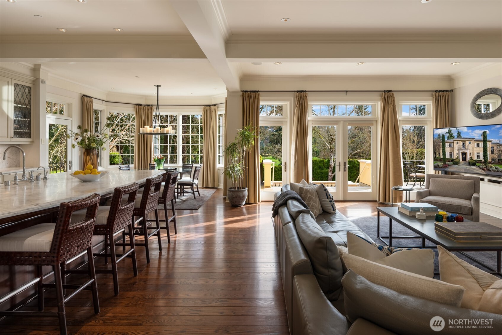 A light-filled great room designed for everyday living and effortless entertaining.