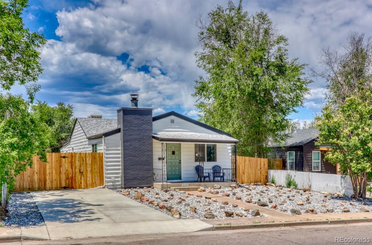 Stunning fully remodeled and updated ranch style home in the very popular and convenient Villa Park/Windsor subdivisions in Central Denver. Just a block or so to the Light Rail Stop and minutes to 6th Avenue and I-25. Property is located on 2 lots. Great exterior  street appeal and the interior features a very open floor plan that has been updated and fully remodeled with high end finishes. 3 good sized bedrooms including a master bedroom with a fabulous en-suite bathroom. 2 designer bathrooms with new tile and toilets and vanities. When you walk through the front door you are greeted by a fully open living room, formal dining room and kitchen floor plan. There is brand new luxury vinyl and tile and carpet and pad on all floors. New paint throughout. The kitchen features new quality cabinets, quartz countertops, black stainless steel appliances and all new pen lights and chandelier. There is a 3 or 4 stool breakfast counter for additional eating space. There is a large gas log fireplace off the dining room. Then there is a real laundry room that includes a washer and dryer with a clothing folding cabinet and storage. There is a small office room walking back to a large enclosed and heated sun room or patio. The exterior front yard is 100% xeriscaped with river rock and large rocks for a beautiful looking front yard. New concrete was poured for a one car off street parking space in front. There is a fenced in garden or dog run area. The back yard is fenced and ready for your landscaping ideas. Then there is a good sized 1 car detached garage with a new opener and 2 remotes. The seller will provide a 1 year home warranty to the buyers at closing. Better hurry and take a look at this stunning new listing before it's gone. Interior photos will be added soon