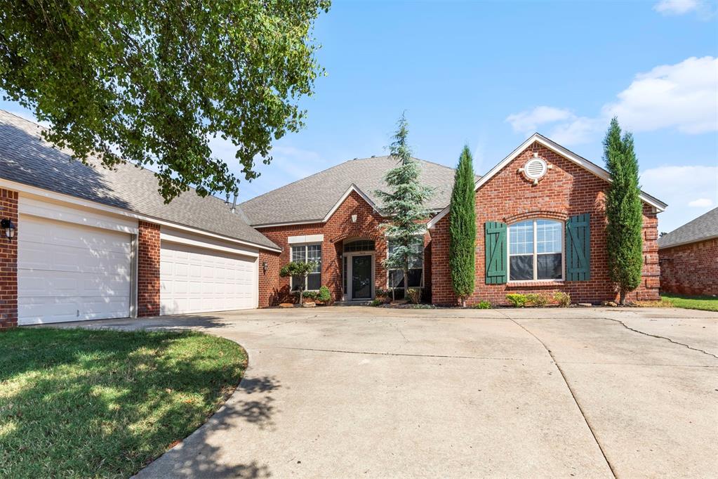 Welcome to your next DREAM HOME in the AWARD-WINNING EDMOND PUBLIC SCHOOL DISTRICT—a beautifully maintained, SPACIOUS retreat. With high ceilings and a layout that makes sense (yes, really!), this IMMACULATE FAMILY HOME is move-in ready and filled with thoughtful touches that make everyday life easier. Step into the LARGE ENTRYWAY and you’ll immediately appreciate the open flow into both a FORMAL DINING ROOM and FORMAL LIVING ROOM—perfect for hosting the holidays or just spreading out. The PRIVATE OFFICE is tucked away at the front of the home, complete with FRENCH DOORS and tasteful BUILTINS. Just beyond the living room, you’ll find a charming BREEZEWAY—a quiet little space that’s just asking for houseplants or maybe your next hobby corner. The KITCHEN IS HUGE and ready for action, featuring GRANITE COUNTERTOPS, STAINLESS STEEL APPLIANCES, a LARGE ISLAND, BREAKFAST BAR, SEPARATE COOKTOP AND OVEN, and PANTRY. You’ll love the SPACIOUS FAMILY ROOM with VAULTED CEILINGS, a cozy GAS LOG FIREPLACE. The PRIMARY SUITE is truly a retreat, featuring a LARGE BEDROOM, TWO WALK-IN closets and a spa-like REMODELED BATHROOM with a FREESTANDING TUB, WALK-IN SHOWER WITH PREMIUM FEATURES, and GRANITE COUNTERS. All SECONDARY BEDROOMS are GENEROUSLY SIZED, each with WALK-IN CLOSETS. The UPDATED SECONDARY BATH includes GRANITE COUNTERS, a TUB AND SHOWER WITH MODERN TILE. Need a space for guests or in-laws? The SECOND MASTER SUITE has you covered, complete with TWO CLOSETS, a PRIVATE REMODELED BATHROOM, DUAL SINKS, GRANITE COUNTERS, and a WALK-IN SHOWER. The LAUNDRY ROOM has space for an EXTRA FREEZER OR FRIDGE, plenty of BUILT-IN CABINETS, and leads right into the THREE CAR GARAGE. The FULLY FENCED BACKYARD offers a NICE-SIZED YARD and PATIO AREA. With many UPDATED FIXTURES THROUGHOUT, NEWER ROOF, HVAC, HOT WATER TANK plus 4 BEDROOMS, 3 FULL BATHS, this home checks all the boxes (and then some). PUT THIS ONE ON YOUR LIST TO SEE TODAY!