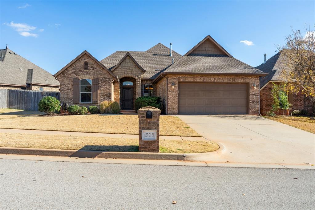 Another wonderful new listing in The Grove of Edmond! This wonderful neighborhood offers so many amazing amenities, along with a great location within Edmond. You will love the neighborhood pools and clubhouses, fitness center, paved walking/running trails, and parks. Easy access to SH-74!  The exterior of this wonderful home offers covered patio, garden beds, irrigation system, and fully fenced yard. The interior features of the home include updated interior paint, new carpet throughout, split bedroom floor plan, spacious living room, and wonderful storage space. The spacious living room features crown molding, neutral designer colors, and cozy fireplace. The kitchen hosts a center island, granite countertops, stainless appliances, pantry, and plenty of cabinet/counter space. The master suite features dual vanities, walk-in shower, jetted tub, and a large walk-in closet that opens to utility room. The guest wing features wonderful linen storage and full bath. This one is clean, neat, and move-in ready...So much more, so call today.