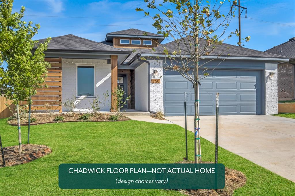 This modern-style home features an open layout, a large kitchen island for prepping and entertaining, and an extended garage to accommodate longer vehicles. The kitchen showcases beautiful quartz countertops, a pantry, and an exquisite gas range. The main living areas include durable hard surface flooring, and each bedroom is equipped with a ceiling fan for added comfort. The primary bedroom is spacious and includes a walk-in closet, while the primary bath features a quartz vanity and a large tiled shower. With an extended back patio, this home offers numerous enjoyable features. Flint Hills homeowners will enjoy the convenience of being located on Tecumseh Road for quick and easy travel to the east or west side of Norman and the peacefulness of a quiet, family-friendly community. In Flint Hills, you can get to I-35 in five minutes, The University of Oklahoma in 10 minutes, and Tinker Airforce Base in less than 20 minutes! Future amenities in this community include fishing ponds, walking trails, a playground, a splash pad, and a soccer field! Included features: * Peace-of- mind warranties * 10-year structural warranty *Guaranteed heating and cooling usage on most Ideal Homes * Fully landscaped front & backyard * Full Guttering * Fully fenced backyard. Floorplan may differ slightly from completed home.