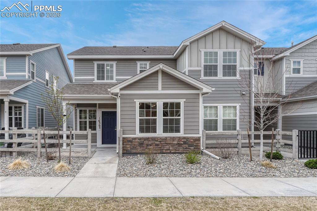 Welcome home to this spacious 3-bedroom, 3-bath townhome located in the highly sought-after and award-winning D38 Monument School District. This beautifully maintained home truly has it all!Step inside to find brand-new carpet throughout and a thoughtfully designed layout perfect for both everyday living and entertaining. The gourmet kitchen is a standout feature, boasting sleek quartz countertops, a large center island, and a generously sized pantry—ideal for any home chef.Upstairs, you’ll find a relaxing primary suite complete with an ensuite bath featuring dual vanities, a walk-in shower, and a spacious walk-in closet. The additional bedrooms are well-sized and offer ample closet space.Enjoy the convenience of a 2-car attached garage, along with close proximity to the Santa Fe Trail and a scenic quarter-mile walking path within the community. Shopping, dining, and easy highway access are all just minutes away.This home won’t last long—don’t miss your opportunity to make it yours!