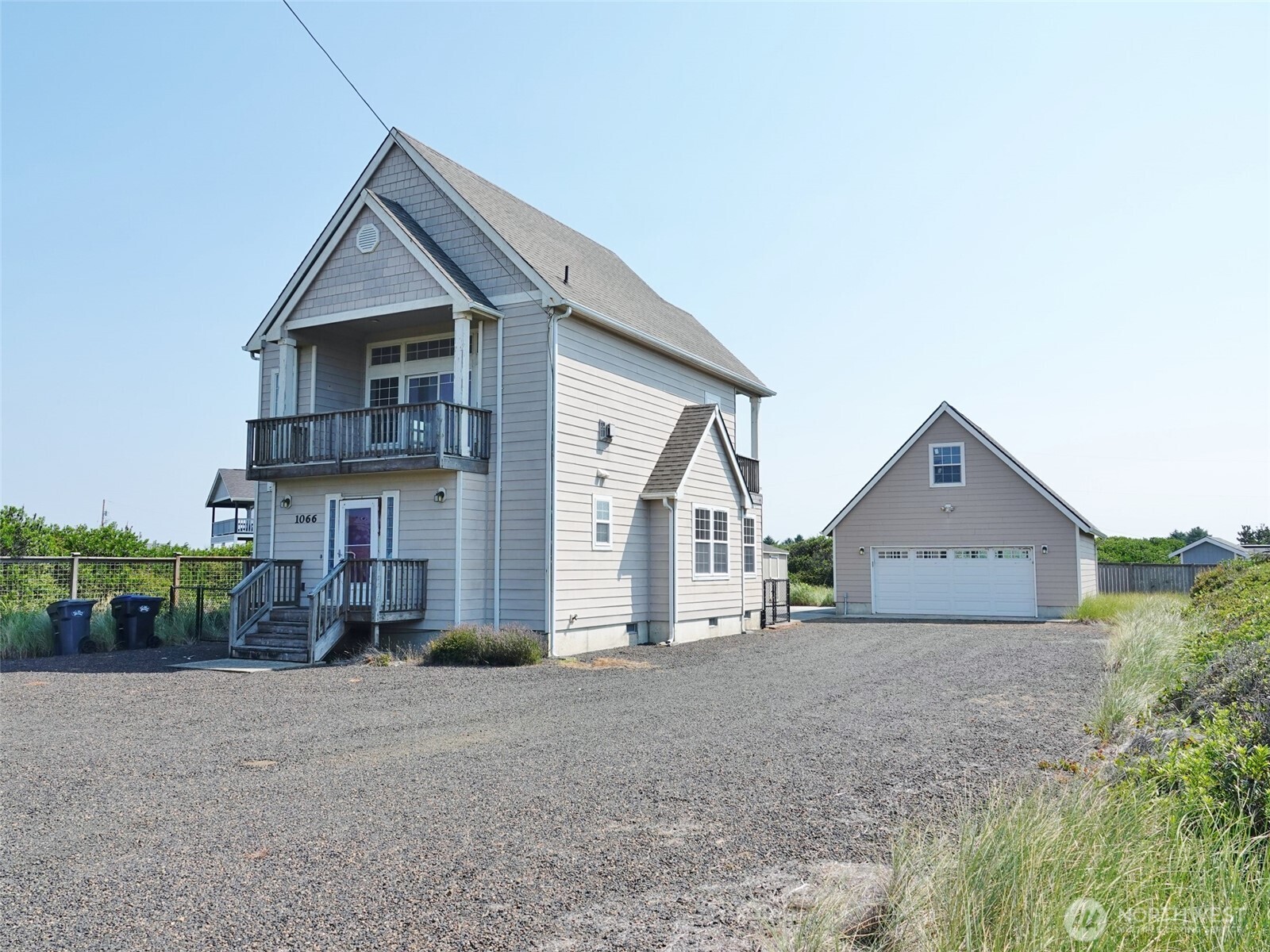 Great Opportunity to own a partial Ocean View home that needs some work. This home features 3 BD, 1.5 BA, 1302 sq.ft. and was built in 2011. Includes an added value bonus with the 576 sq.ft. 2-car Detached Garage and a 192 sq.ft. Bonus Room above the garage. Laminate flooring through-out the home.  Home is heated by an Electro-Boiler hydronic heating system.  The upstairs features an Open Great Room with large Vaulted ceilings, propane fireplace, ceiling fan and a slider to the Front Deck with partial Ocean Views. Open Kitchen with an Island, Slab Granite counters, and Stainless Steel Appliances. A door to the Rear Deck and a 1/2-bath is located off of the Kitchen. Front and Rear Decks on each level. Downstairs has the Entry, 3 Bedrooms, 1 Full-Bath, and Laundry Room. Concrete Patio, Fenced Dog Area, and a Shed in the Rear. Located on an extra-large lot of approx. 9,000 sq.ft. across the street from Ocean front homes, and near the Marine View Dr Beach Access Path. Offer Review Date is August 20th (or sooner). Estate Sale ~ sold "AS IS" and Cash Only. Buyer to verify all information.