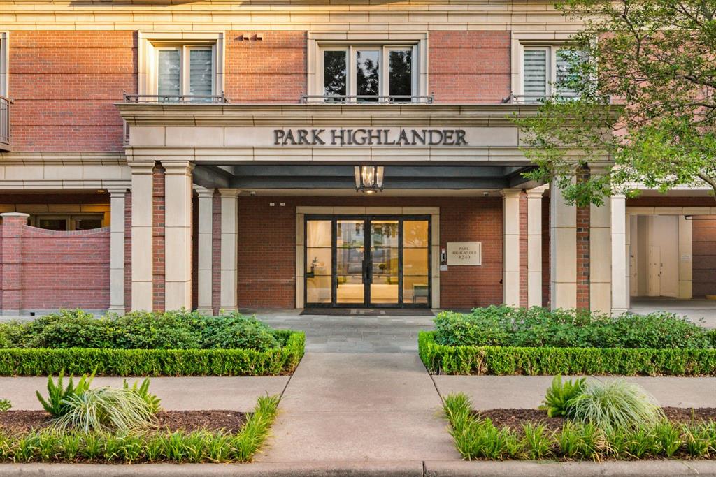 This enviable residence offers breathtaking Highland Park tree-top views from a private and intimate mid-rise in the highly desirable Park Highlander. Spanning approximately 2,293 square feet, this elegant 2-bedroom, 2.5-bath condo newly renovated with formal dining, two fireplaces, and refined living spaces designed for both everyday comfort and entertaining. The gourmet kitchen is appointed with premium appliances including Sub-Zero refrigeration, a 6-burner Wolf gas range, double Thermador ovens, microwave, along with a kitchen island and pantry. Additional conveniences include a full-size washer and dryer area, high-speed internet, decorative lighting, and central air with ceiling fans.  Residents enjoy the exclusive amenities of direct-entry elevator access and 24-7 concierge service, plus a private garden, sparkling pool, exercise facility and 2 garage reserved parking spots.The location is exceptional walk to the Shops of Highland Park and Turtle Creek, with convenient dining delivery available from Al Biernat’s and Eddie V’s. Built in 2004 and thoughtfully maintained, this is a rare opportunity to own a sophisticated home in one of Dallas’s most sought-after mid-rise communities.