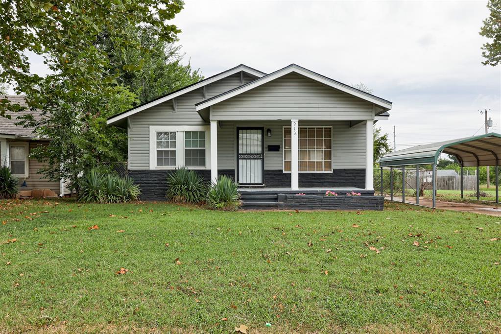 Welcome to this beautifully updated bungalow in Oklahoma City’s thriving urban renewal district. This move-in ready 3-bedroom, 1-bath home has been thoughtfully remodeled inside and out, blending timeless charm with modern upgrades. Step inside and you’ll immediately notice the fresh paint, new flooring, and abundant natural light from oversized windows that brighten every corner. The open floor plan connects the living and dining spaces seamlessly to the updated kitchen, creating a warm and inviting flow perfect for entertaining or everyday living. The kitchen is a true highlight, featuring granite countertops, subway tile backsplash, freshly painted cabinetry, and upgraded appliances—a stylish and functional space ideal for cooking and gathering. Each bedroom provides comfort and flexibility, while the bathroom boasts modern tile finishes and a relaxing soaking tub. This home has also been updated with a brand-new roof for peace of mind, while the crisp modern finishes throughout give the entire home a fresh, move-in ready feel. Outside, the property features a large, fully fenced backyard along with a spacious shop/storage building, perfect for hobbies, projects, or extra storage. The outdoor space offers endless opportunities for entertaining, gardening, or simply enjoying evenings at home.
Located just minutes from downtown Oklahoma City, schools, shopping, dining, and parks, this home combines convenience, comfort, and modern style.