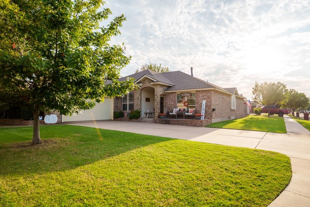 You won’t find a better home in the highly regarded Moore School District for under $300,000! This beautiful 4-bedroom home features a separate dedicated office, giving you plenty of space to spread out. The thoughtful split floor plan offers privacy with the primary suite on one end and the secondary bedrooms on the other. The primary retreat includes a walk-in shower, separate soaking tub, and a large walk-in closet. On the opposite side, the secondary bedrooms are generously sized, providing plenty of room for family, guests, or hobbies. Watch sunsets on the back patio and enjoy fresh new sod for pets and play! Enjoy being within walking distance to a neighborhood park, plus peace of mind with a brand-new roof installed in July, a newer hot water heater, a storm shelter and well-maintained systems throughout. This one checks all the boxes—space, convenience, and location!