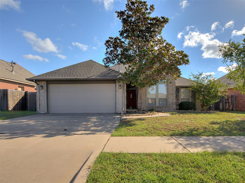 Welcome home to this beautiful 4 bed 2bath home with a study. Large living with gas fireplace and tile flooring. Granite countertops in kitchen and walk in pantry. Main bedroom suite has tray ceiling, building ins, Separate jetted soaking tub and tile shower, dual sink vanity and walk in closet. Study is tucked away from bedrooms. Enjoy the covered patio, and open deck great for entertaining. Close to Shopping, Restaurants, and Hefner Parkway and Kilpatrick Turnpike. STORM SHELTER and NEW ROOF!!!!!