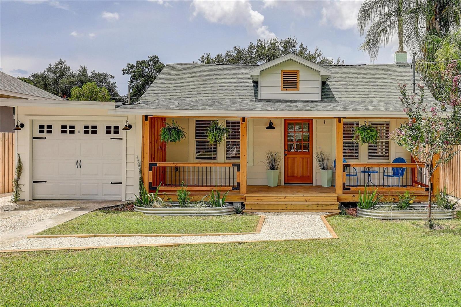 Welcome to the farm in Seminole Heights! Originally built in 1923, fully restored in 2025- 2026 with inspirations of Carolina on my mind. One of the nicest streets in Seminole Heights-check...close to the river-check...fully restored chic modern farmhouse-check! Idyllic front porch complete with cedar posts, custom railing system,  mint Julep inspired. . Massive 26 x 10 rear deck, plenty of room for entertaining and backyard gatherings.  Interior features include all real wood Knotty pine doors, along with sweeping wood features including a custom built kitchen island and a farmhouse cedar pantry. Pex plumbing,  new AC, roof and much, much more. This one is a creampuff-welcome to 126 W North!