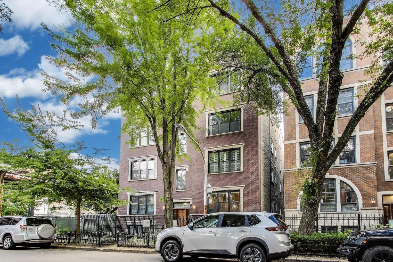 Beautifully updated extra wide layout 4-bedroom, 3-bathroom residence in the heart of Old Town. This spacious multi-level home has been fully renovated and thoughtfully enhanced with modern finishes and conveniences throughout. Highlights include a designer kitchen with quartz countertops, custom cabinetry, and high-end appliances; refinished hardwood floors; built-in bookshelves; and a whole-home Sonos sound system. The spa-inspired upstairs bath features a steam shower and contemporary finishes. Recent owner updates (2021-2025) include new hardwood flooring in bedrooms, modern light fixtures, custom ELFA storage solutions, a walk-in pantry with integrated wine fridge, new washer/dryer, refinished railings, refreshed patios, and brand-new energy-efficient windows with custom window treatments. Outdoor living is enhanced with a private patio featuring composite wood decking, garden wall, and exterior lighting. Lower-level spaces have been refreshed for added versatility, including a built-in office coffee station. Move-in ready with a seamless blend of style, comfort, and function-this home offers rare quality in one of Chicago's most desirable neighborhoods. Walking distance to everything the city has to offer!
