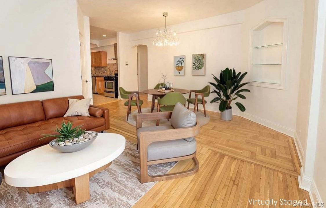 Spacious 1Bed 1Bath Condominium with Bonus Auxiliary Room in the Heart of Sunnyside.Welcome to this beautifully renovated and oversized 1 bedroom 1 bath condominium, complete with a versatile bonus room that easily serves as a home office, guest room, or second bedroom. Apartments of this scale and flexibility are a rare find in Sunnyside at 928 square feet. Perfectly located just steps from Lou Lodati Park—home to New York City’s #1 dog park and a vibrant year-round farmers market each Saturday—you’ll also enjoy immediate access to all neighborhood conveniences. From elevated dining options to international markets such as the Irish Butcher Block and the Eastern European “Parrot Coffee” Market, or Baruir’s famous coffee, which is one of the oldest remaining Armenian coffee houses in the neighborhood. Sunnyside offers an unmatched blend of culture and community. The #7 local train at 40th Street Station is only a short walk away, providing a quick 15-minute commute to Midtown, Manhattan. With strong rental potential, this home offers an estimated annual income of at least $38,400.Nestled on a charming tree-lined street, this well-maintained pre-war elevator building features laundry facilities, bike storage, and additional basement storage (w/waitlist), as well as a common greet courtyard in the back fo the building, where you can prop your chair and lounge or sunbathe. Inside, you’ll find a bright and inviting home with 9-foot ceilings and restored original hardwood floors with a recent matte finish. The oversized primary bedroom is outfitted with custom his-and-hers closets, while the large auxiliary room includes another spacious closet for ample storage. The expansive living room provides yet another closet, ensuring no shortage of organization space.The kitchen is a chef’s delight, boasting granite countertops, cherry wood cabinetry, and stainless-steel Energy Star appliances, including a dishwasher. The elegant bathroom is finished in marble with updated fixtures, a soaking tub, and additional built-in storage.Don’t miss the opportunity to own this extraordinary Sunnyside condominium offering space, charm, and unbeatable convenience. This won’t last!Common charges are $712$124.76 assessment$49 cable and internet, building offers discounted rate on cable and internet with Spectrum.AnnualTaxes are $4334.16