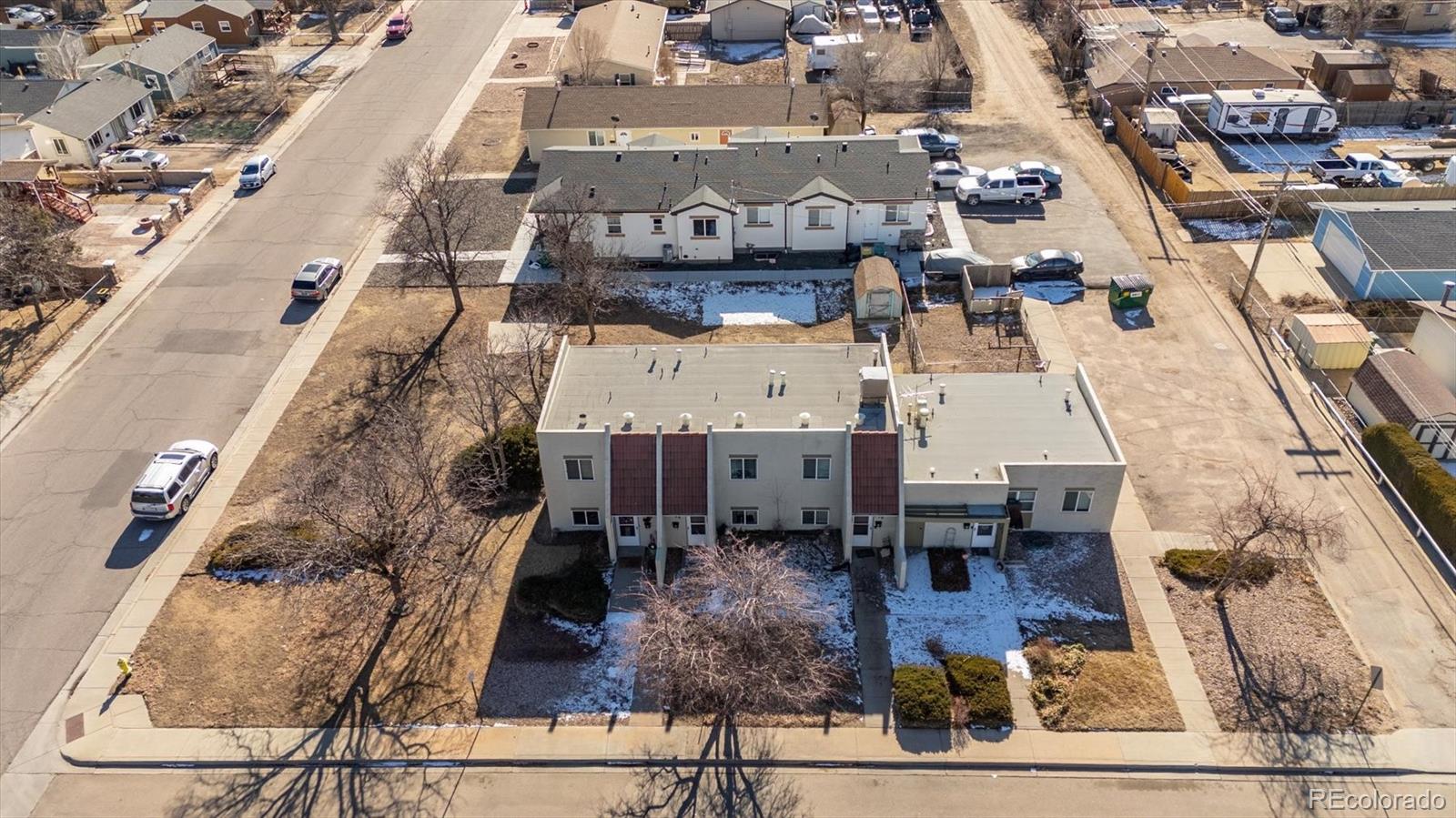 Investment Opportunity: Brighton Fourplex with Value-Add Upside – Unlock the potential of this well-located fourplex featuring three spacious 2-bed/1-bath units plus a versatile main-level studio (1-bed/1-bath), perfectly positioned near downtown Brighton and local parks. This property offers savvy investors a rare chance to maximize returns through strategic improvements and rent optimization in a growing Colorado market. With strong fundamentals and room to enhance value, this fourplex presents an excellent addition to any investment portfolio. This is also a great opportunity for a house hack. Live in one unit and rent the other three out. Financing as an owner occupied purchase can sometimes be more favorable. Buyer to verify all zoning regulations, unit square footage, and development potential. Don't miss this chance to capitalize on Brighton's continued growth and demand for quality rental housing.