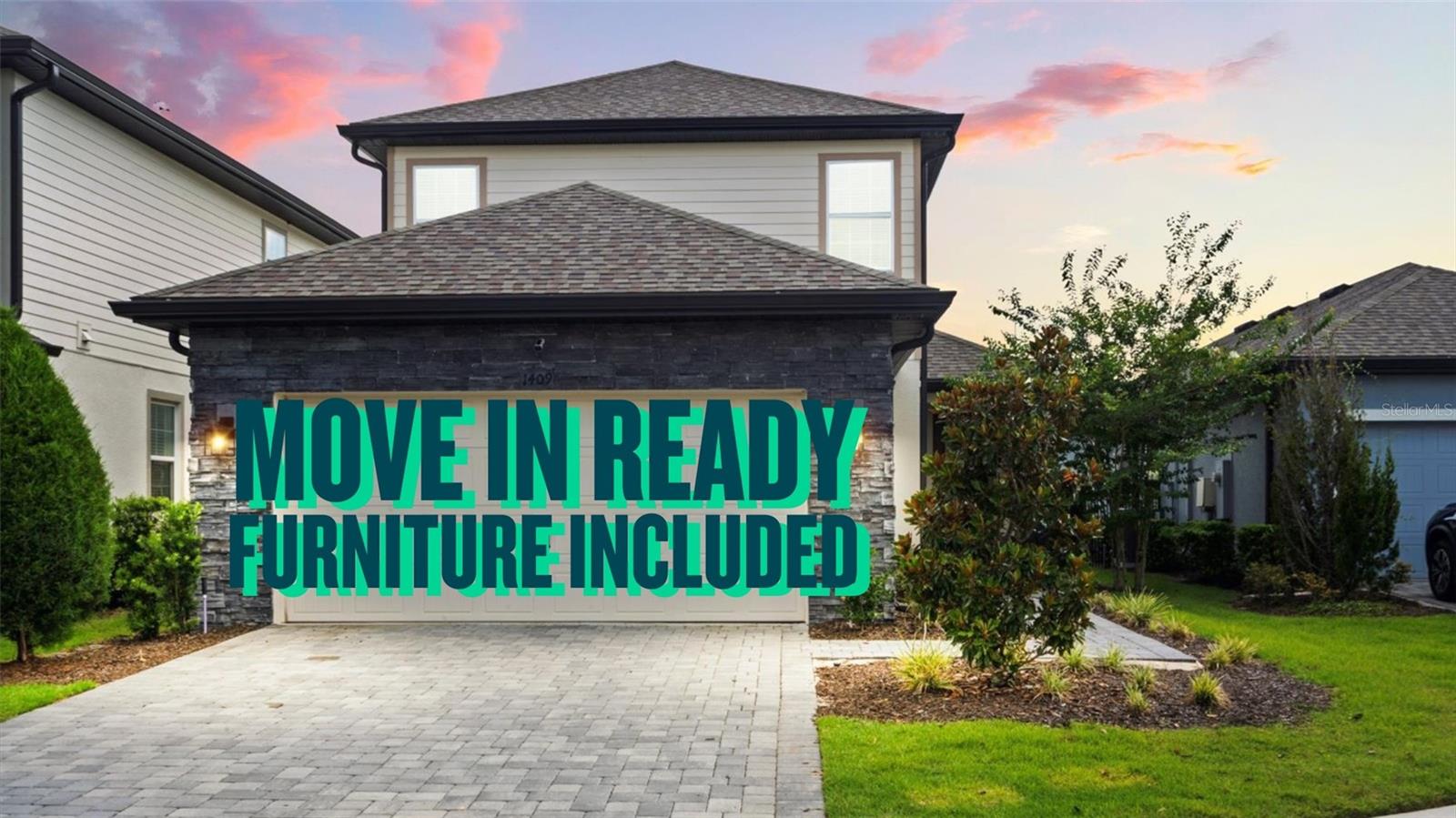 Resort Living, Redefined — Welcome to Reunion Village Experience the best of Central Florida living in this fully furnished, move-in-ready 4-bedroom, 2.5-bath home located in the highly desirable Reunion Village community. Designed for comfort, convenience, and effortless enjoyment, this residence offers a lifestyle that feels like a year-round getaway. Just minutes from Disney, Universal, and SeaWorld—and within easy reach of Florida’s most beautiful beaches—Reunion Village is a 24-hour guard-gated resort community offering an unmatched collection of amenities. Residents enjoy a 10-acre water park with slides, lazy river, and splash zones, multiple resort-style pools, fitness centers, tennis and basketball courts, playgrounds, walking trails, golf courses, and on-site dining. Even better, the HOA covers nearly everything including lawn care, exterior maintenance, cable, internet, and more, creating true low-maintenance living. Inside, the open-concept layout features luxury vinyl plank flooring, bright shaker-style cabinetry, quartz countertops, Whirlpool stainless steel appliances, and smart-home conveniences. The first-floor primary suite is a private retreat with tray ceilings, a walk-in closet, and a spa-inspired ensuite with dual vanities and a walk-in shower. Upstairs, a spacious loft and three additional bedrooms with plush carpeting allow for flexibility for guests, home offices, or everyday living. A private backyard provides the perfect setting for relaxing or entertaining under the Florida sun. Whether you’re seeking a full-time residence, a vacation escape, or a property with exceptional location and lifestyle appeal, this Reunion Village home delivers. Schedule your private showing today and experience resort-style living at its finest.