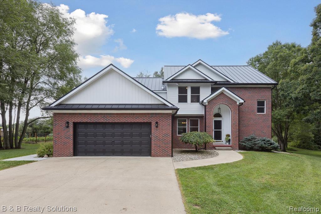 Discover your own slice of paradise on this expansive 8.38-acre property, nestled at the end of a serene paved drive. Step inside to find an inviting open-concept layout, featuring a spacious kitchen that flows seamlessly into the living room, highlighted by cathedral ceilings and a cozy natural gas fireplace. Enjoy your meals in the sun room, where you can relax and take in the sights and sounds of nature. Anderson windows throughout the home allowing for an abundance of natural light. The formal dinning room provides great additional space for gatherings.  A large master bedroom boasts an primary bath, and generously sized his and her closets.  The versatile fourth bedroom on the main floor can easily serve as an office or bedroom.  Venture to the finished basement, complete with a family room, wet bar, and half bath, perfect for entertaining or unwinding after a long day. The egress window ensures natural light and safety, while additional storage options abound. Outside, a large barn (35'x48') with a lean-to (12'x48') offers even more storage possibilities. Amish built chicken coop. A generous garden space, perfect for gardening enthusiasts. Surrounded by lush trees and abundant wildlife, this home offers the perfect blend of privacy and natural beauty.  With high-speed internet access, paved rd, natural gas and much more ,this property truly has it all. Great location with easy access to M-24/Lapeer and yet located in the North Branch school district.  Don’t miss your chance to own this remarkable home that combines comfort, space, and stunning natural surroundings!