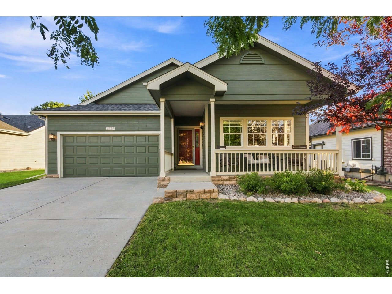 Bright & clean ranch style home in a desirable Fort Collins subdivision, packed with smart-home upgrades and move-in ready! Oak wood floors flow through the front entry, kitchen, dining, and the main level hallways. The eat-in kitchen features an electric range, oak cabinets, bar seating area, tiled granite countertops, and new SS refrigerator. The cozy sunroom addition offers floor to ceiling sliding windows and screens along with LVP flooring and a ceiling fan for year-round enjoyment, with access to the back yard. The primary bedroom suite has vaulted ceilings and a walk-in closet along with dual sinks in the primary bathroom. Ceiling fans in every bedroom add to the overall comfort. The finished basement offers a spacious bedroom with huge closet, a second living space, large rec room, a kitchenette area with bar, sink, second full size refrigerator, bar fridge, a 3/4 bath with tile floor and shower insert, plus a nice storage space. This home is loaded with recent upgrades for peace of mind and modern convenience: new HVAC system (furnace & a/c 2024), new roof and gutters (2019), new exterior paint (2019), and a radon mitigation system with easy monitoring from the garage. Smart features include a WiFi-enabled thermostat, a full security system with window/door sensors and exterior cameras, a WiFi-controlled sprinkler system (90% of heads updated), and a Moen Flo smart water monitor that tracks household water usage and flags any abnormalities. Additional highlights include 9-ft ceilings throughout and a laundry room off the 2-car garage (washer & dryer included). Location is ideal with grocery store (King Soopers) shopping center, parks, and schools just minutes away. Easy access to the Poudre River trail system that provides over 200 miles of trails all around the city. Come see this move-in ready gem!