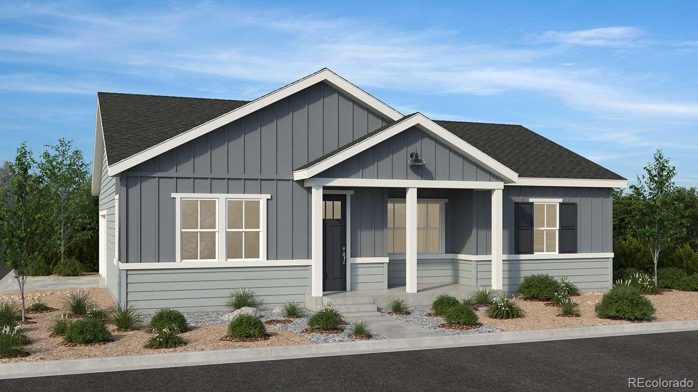 What's Special: Backs to Open Space | Close to Park | Close to Trails | Covered Patio | Gourmet Kitchen | 1st Floor Primary Suite. New Construction – June Completion! Built by America's Most Trusted Home Builder. Welcome to the Canyon at 9173 Violet Way in Trailstone. The Canyon is a thoughtfully designed ranch style home that brings ease and connection to everyday living. The open layout creates a gentle flow from the great room to the kitchen and out to the inviting porch, offering cozy moments in the morning and relaxed evenings with neighbors. The main level features a comfortable primary suite for simple daily routines and a secondary bedroom that easily adapts to your needs. With everything on one level and minimal exterior maintenance, this home is perfect for a low maintenance lifestyle that still feels warm and welcoming. The Villas Collection at Trailstone surrounds you with friendly energy, access to nearby shopping and dining, and resort style community amenities including a planned pool, cabanas, pickleball courts, fitness center, parks, and miles of scenic trails. Set in the heart of Arvada, Trailstone offers sweeping views, a close connection to nature, and a charming neighborhood feel that makes every day brighter. Additional highlights include: built in appliances, 12'x8' sliding glass door at casual dining to outdoor living, 8' doors throughout, door to primary bath. Virtually staged photos are for representative purposes only. MLS#5262662