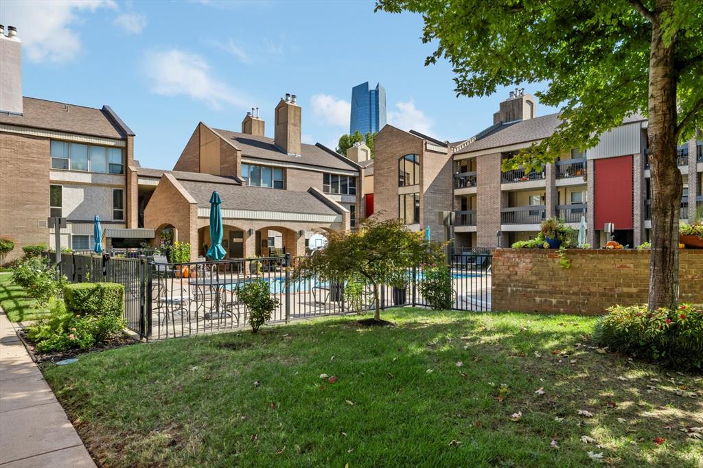 Welcome to your quiet, downtown oasis! This remodeled ground-floor, one-of-a-kind floor plan offers 2 beds and 2 baths. Just completed down-to-the-studs remodel of the kitchen and the living room, along with all new flooring throughout the condo. Bathrooms remodeled previously. Enjoy all new stainless steel kitchen appliances including a refrigerator. Kitchen features beautiful new white cabinetry and granite countertops.  Spacious living area with a gas log fireplace. Wood window shutters and crown molding throughout the condo. Enjoy the gated property's swimming pool and hot tub for relaxation and recreation along with the beautifully landscaped grounds. This condo is located just east of the pool area. Recent updates include new heat and air units installed in 2021 and a natural gas connected front patio grill. Sycamore Square offers a prime location just blocks away from restaurants, the Civic Center, Oklahoma City Musuem of Art, Myriad Botanical Gardens, Bricktown, parks, and other downtown attractions. With gated entry, pool and extensive courtyard grounds for outdoor enjoyment, it's the perfect urban retreat! Low utility costs -- 12 Month Average Utility Cost: OGE $103 and ONG $54.