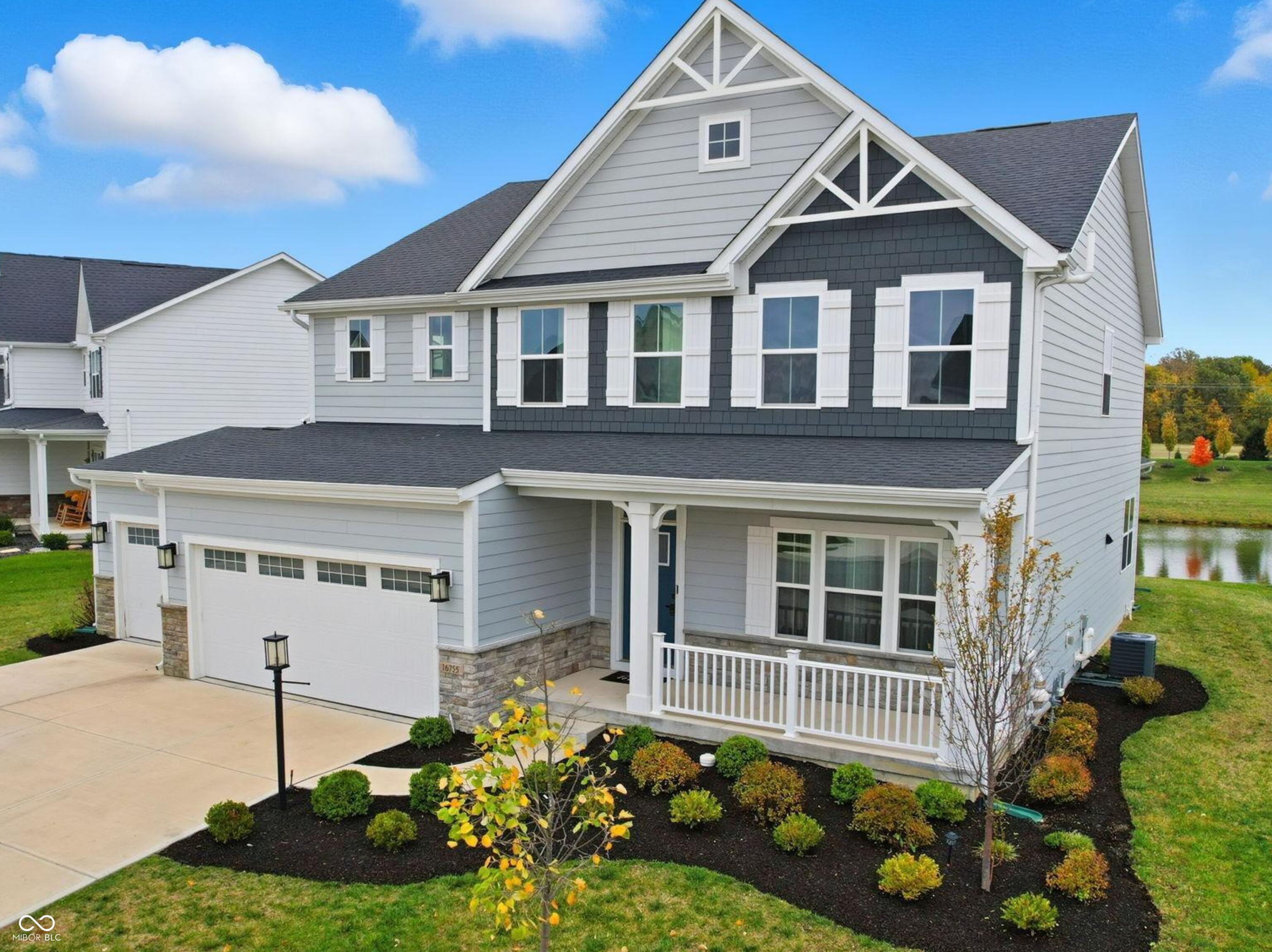 This stunning 2022-built home perfectly blends contemporary style, thoughtful design, and comfort in one of the area's most desirable neighborhoods, served by top-rated Hamilton Southeastern schools. Every detail has been carefully curated, from upgraded finishes to versatile living spaces that adapt to your needs. Freshly painted throughout the main and upper levels (October 2025), the home features an airy open-concept layout filled with natural light. The gourmet kitchen impresses with premium cabinetry, elegant countertops, and a brand-new dishwasher (October 2025). Two luxurious suites, an in-law suite conveniently located on the main level and a primary upstairs, each include private, spa-like baths. Additional highlights include a dedicated study area on the upper floor and a large 16x12 patio ideal for outdoor entertaining. The finished garage currently features a secondary kitchen setup, which can easily be removed if desired. The unfinished basement offers endless potential for future living space or storage. Other upgrades include a water softener, whole-house humidifier, and a radon mitigation system. Enjoy the best of Fishers living, minutes from shops, restaurants, parks, and major highways, while relaxing in a home that feels brand new and backs up to a serene pond, with no rear neighbors. Don't miss your chance to call this one home in time for the holidays!