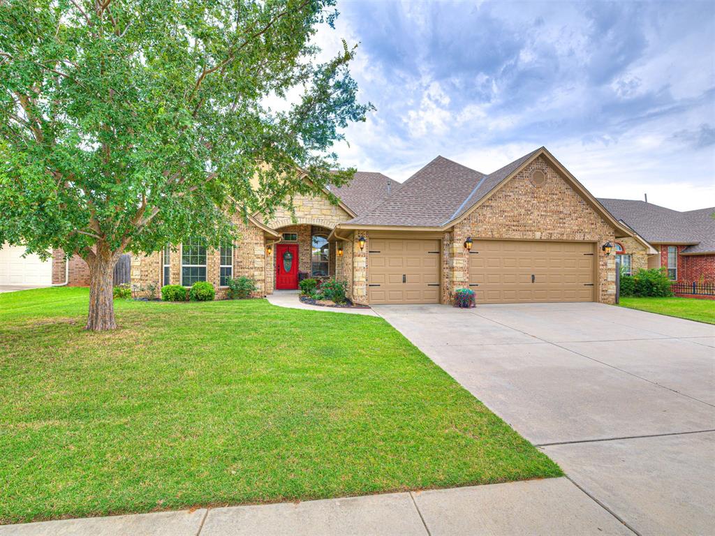 Stunning 4-Bed Home in Norman with Bonus Room & Storm ShelterWelcome to 605 Ridge Lake Blvd — a beautifully maintained 2011-built home offering 2,462 sq ft (per assessor) of thoughtfully designed living space. The split floorplan features arched doorways, bullnose corners, and French doors leading to a private office. Granite counters grace the master bath, full bath, and laundry room, while the kitchen impresses with stainless appliances, a gas cooktop, and a breakfast bar perfect for casual dining.Upstairs, a must-see bonus room with a half bath and walk-in closet offers flexible space — ideal as a 4th bedroom, guest suite, or home office. Additional highlights include a built-in storm shelter in the 3-car garage, brand-new LVP flooring installed July 2026, and a spacious backyard ready for entertaining. Move-in ready and minutes from OU and Norman Regional — schedule your showing today!