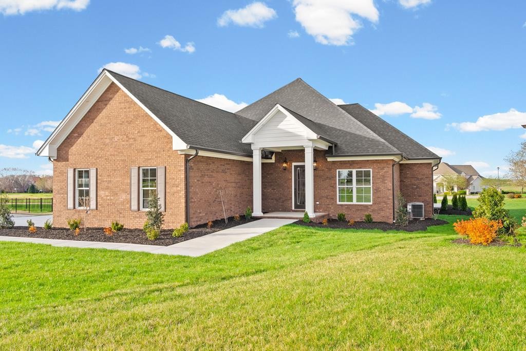 New all brick construction, located in Novadell Subdivision, Quality Construction, Spacious Open Floor Plan including many extras; quartz countertops, crown molding, 10-foot ceilings, top of the line Kitchenaid appliances, floor to ceiling kitchen cabinets, great room fireplace, and luxury tile flooring, floor plan includes entrance foyer, 4 bedrooms, 3 and 1/2 baths, mud room, sunroom, open kitchen/greatroom with multiple dining areas, spacious walk-in pantry with floor and wall mounted cabinets. Novadell is a family-oriented neighborhood offering an active HOA, paved walking/biking trails, sidewalks, fishing lakes for residents, located only minutes from Fort Campbell and downtown Hopkinsville.