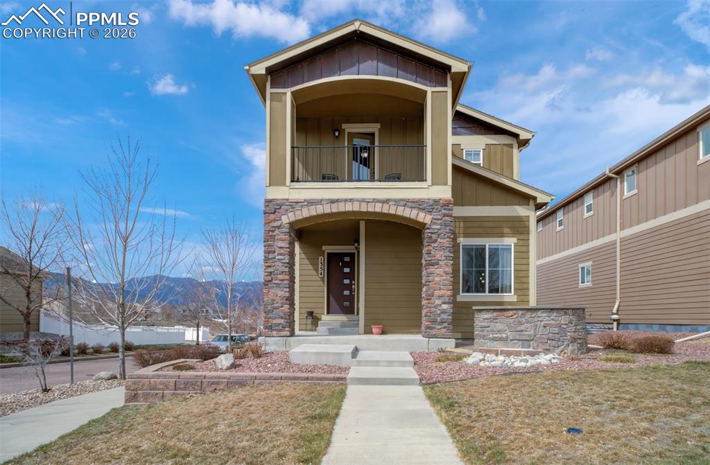 This well-maintained 5-bedroom, 4-bathroom corner-lot home with a 2-car garage offers comfortable living along with a unique opportunity for passive income or multigenerational living. From the moment you arrive, you’ll appreciate the inviting curb appeal and beautiful mountain views. Inside, the home features a bright and spacious layout with open living areas, granite kitchen countertops, a new refrigerator and microwave, recently installed central air, and tasteful finishes that make the home truly move-in ready. Upstairs, the expansive primary suite offers a private retreat with vaulted ceilings, a large walk-in closet, a luxurious en-suite bath, and a private balcony, perfect for enjoying morning coffee. A cozy upstairs loft provides flexible space for a reading nook, creative studio, or home office. Two additional bedrooms showcase impressive Front Range views and share a full bathroom with dual sinks, while the convenient upstairs laundry room adds ease to everyday living. The fully finished basement is the true standout feature, offering incredible flexibility for rental income or private living quarters. With two spacious bedrooms, a modern full bathroom, a stylish stone accent wall, and a mini wet bar, the lower level is ideal for a long-term rental, in-law suite, or private space for adult children, guests, or roommates.Located in the highly desirable Spring Creek community, the home is just minutes from beautiful parks, top-rated schools, downtown Colorado Springs, and Fort Carson’s main gate, making it an appealing option for both homeowners and potential tenants. Whether you’re looking to offset your mortgage with rental income, accommodate extended family, or make a smart investment, this home offers versatility, comfort, and long-term value.Schedule your private showing today and explore all the possibilities this home has to offer.