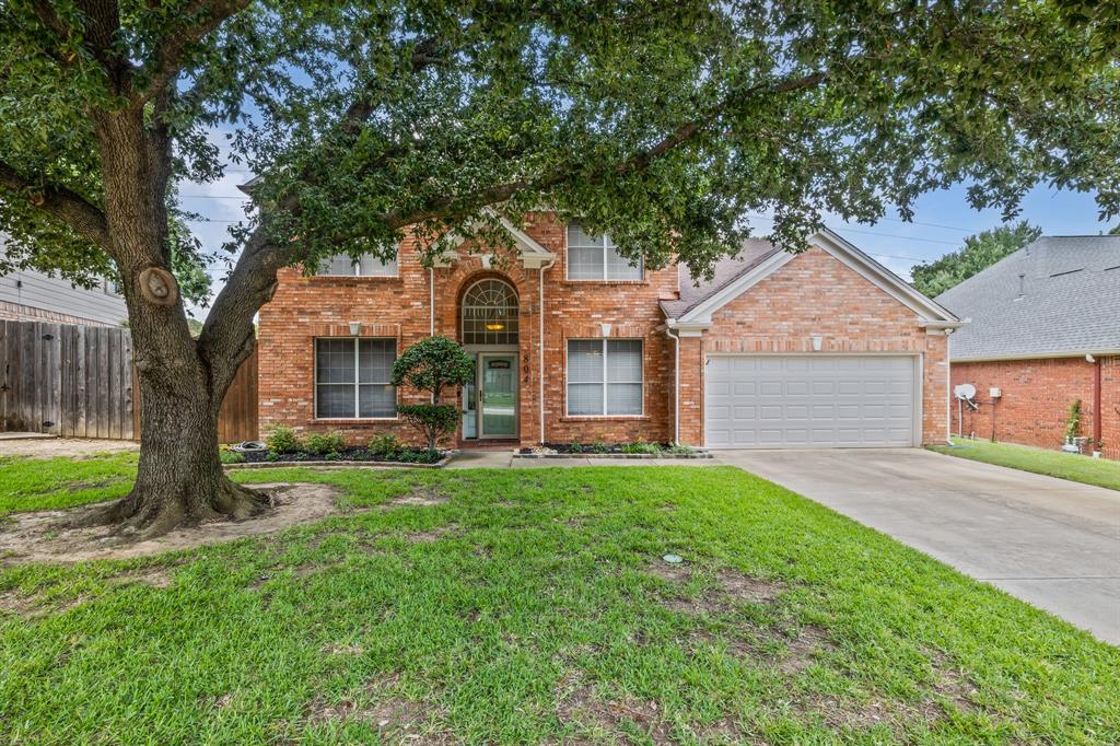 Fall in love with the perfect blend of location, lifestyle, and outdoor living at 804 Wonder Way in Grapevine! This beautifully maintained 4-bedroom home is nestled in the desirable Glade Crossing neighborhood and zoned to top-rated Grapevine-Colleyville ISD. Enjoy the rare convenience of being just a short walk to Grapevine Elementary, Pleasant Glade Public Pool, and Hazy Meadow Park, with direct backyard access to the greenbelt and trails—ideal for morning strolls or weekend play.  Inside, hardwood floors flow throughout the main level. The spacious family room features a cozy fireplace and opens to a bright kitchen with granite countertops, stainless steel appliances, and a sunlit breakfast area.  French doors lead to one of the home’s highlights—a 25' x 12' covered back patio, perfect for year-round entertaining.  The flexible layout includes a formal dining room and a private study or den with French doors. Upstairs, the large primary suite offers dual vanities, a soaking tub, separate shower, and his-and-hers walk-in closets. Three additional bedrooms, a full bath, and a convenient half bath complete the home.  With quick access to Hwy 121, 360, and DFW Airport—and just minutes from Glade Parks' dining, shopping, and entertainment—this location offers the best of Grapevine living. A move-in-ready home with space, style, and a park in your backyard—don’t miss it!