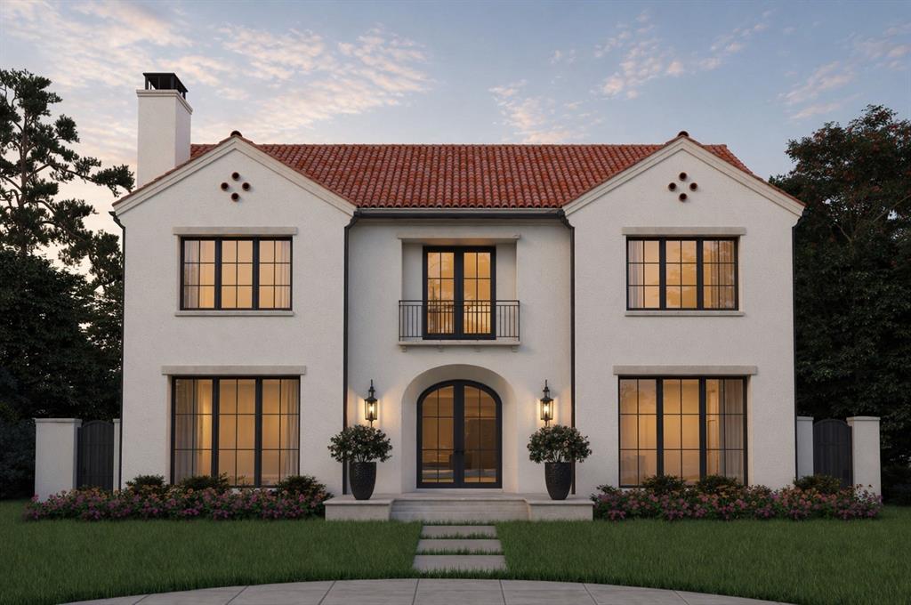 Stunning 5 bedroom new construction in the heart of the Park Cities!  Buy now and customize for a late 2026 move in. This transitional Santa Barbara-inspired residence by R+D Residential Homes and Brandy Scott Interiors delivers timeless elegance with modern luxury. Thoughtfully designed to impress, the home features warm white stucco, terracotta barrel tile roofing, and copper gutters. Buy now and customize the home to suit your style and needs.The first floor is built for entertaining and everyday living. The home has it all while featuring a dedicated study or lounge with a full bar and climate-controlled wine storage, plus an expansive great room with abundant natural light and 11' ceilings. Seamless indoor-outdoor flow is achieved through floor-to-ceiling sliding doors that open to a covered patio equipped with heaters and phantom screens—creating a true extension of the living room to the outdoors for year-round gatherings. The chef’s kitchen showcases beige slab cabinets with radius edges, Taj Mahal quartzite countertops, a sculptural plaster vent hood, commercial-grade appliances, and a stunning pantry. White oak hardwood floors, custom paint-grade paneling, and premium finishes like Arabescato and Calacatta marble fireplaces elevate the home's appeal. Additional first-floor highlights include a downstairs pool bath and a large backyard perfect for a pool or play area.Upstairs, the primary suite is an exceptional retreat with vaulted ceilings, an oversized master closet with custom cabinetry, and a spa-like bathroom featuring marble countertops, a carved marble shower bench, luxurious brass fixtures, and high-end limestone flooring.Exceptional craftsmanship, on-trend details (warm neutrals, mixed metals, plaster finishes, and thoughtful millwork), and premium materials throughout make this new home a Park Cities gem! A must-see for those seeking move-in ready luxury selections with timeless appeal.  Pics are from builder's pervious homes.