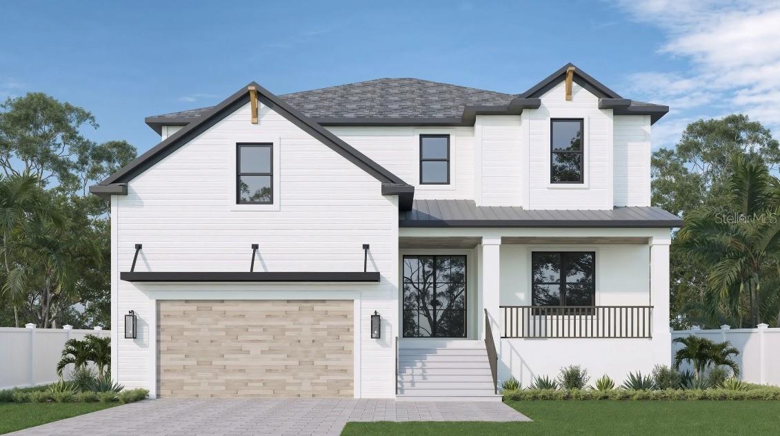 Under Construction. Estimated Completion end of September. Welcome to this brand new custom-built 5 bedroom, 4.5 bath residence by Momentum Homes, where thoughtful design meets timeless style. As you enter through modern double 6-lite aluminum doors with clear glass, you’re greeted by a spacious grand room featuring a striking accent wall, oak ceiling beams, and a custom dry bar with additional cabinetry and a wine fridge. The open layout flows seamlessly into the chef’s kitchen, complete with a large center island and a generous walk-in pantry. The kitchen is outfitted with premium Thermador appliances, including a natural gas cooktop, built-in wall oven, refrigerator, microwave drawer, all integrated into custom shaker-style cabinetry that extends to the ceiling with undercabinet LED lighting and elegant quartz countertops. Additional conveniences include a mudroom entry from the garage. The dining room overlooks the gleaming pool and spa. The office or den is positioned at the front of the home, ideal for the work from home option.   Downstairs offers a private guest bedroom with a full bath that doubles as a convenient pool bath.  The powder bath completes the first floor. 

The upstairs primary suite is a luxurious retreat with an expansive custom closet system and a spa-inspired bath featuring dual sinks, marble flooring, custom marble tile walls, an oversized shower, and a freestanding soaking tub.  Two bedrooms share a Jack and Jill bathroom.  The 5th bedroom has its own ensuite bath.  The versatile bonus room provides flexible space to suit your lifestyle needs.   Antique white wood floors run throughout the home, adding warmth and character.

Sliding glass doors lead from the grand room to a large covered lanai with a full outdoor kitchen, overlooking the sparkling saltwater pool and heated spa. This home was built on an elevated stem wall, offering added peace of mind and protection.  The highly efficient residence offers two 16 SEER heat pump AC units, two tankless gas water heaters, and PGT impact windows. Located in the coveted Mabry/Coleman/Plant school district, this property offers an unmatched combination of luxury, comfort and convenience.